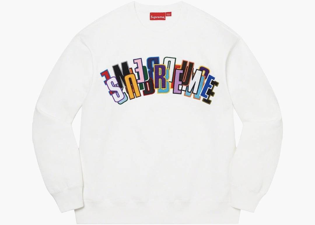 Supreme Supreme Stacked Crewneck Fleece White Size US L / EU 52-54 / 3 - 1 Thumbnail