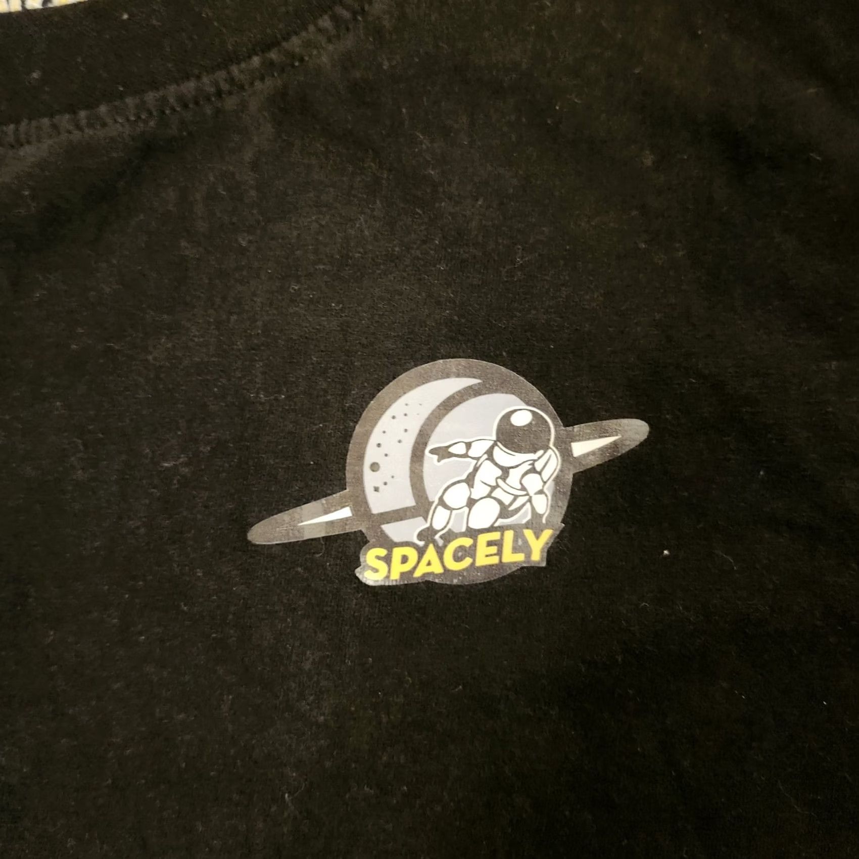 Vintage Spacely Unlimited T-Shirt Black Short Sleeve Size L Mens Space Pattern Stains Cleaning Needed Regular Cotton Shirt Size US L / EU 52-54 / 3 - 7 Thumbnail