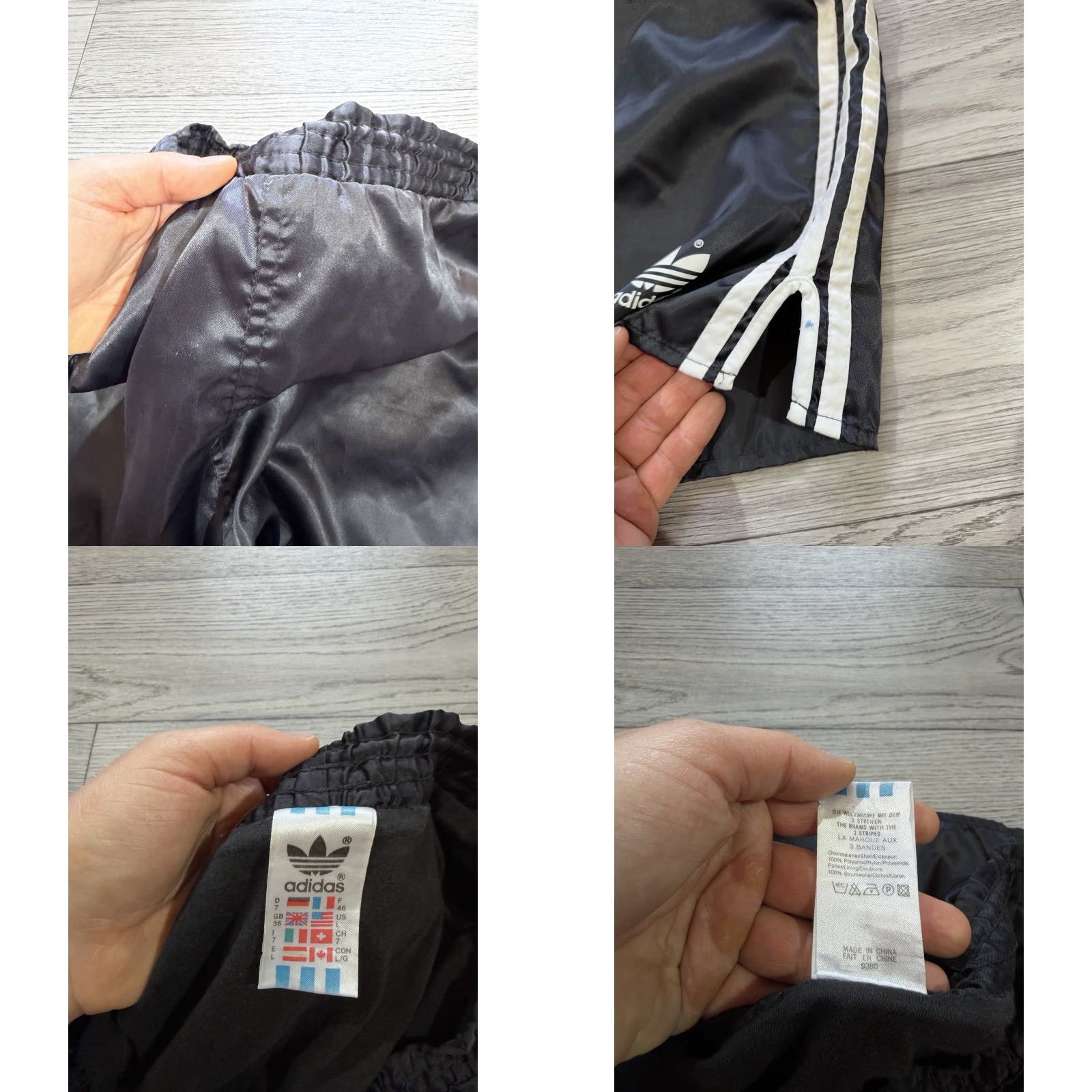 Adidas VINTAGE adidas SHORTS Black L 1980s Sprinter Running Football Soccer Mens Boys Size US 33 - 9 Thumbnail