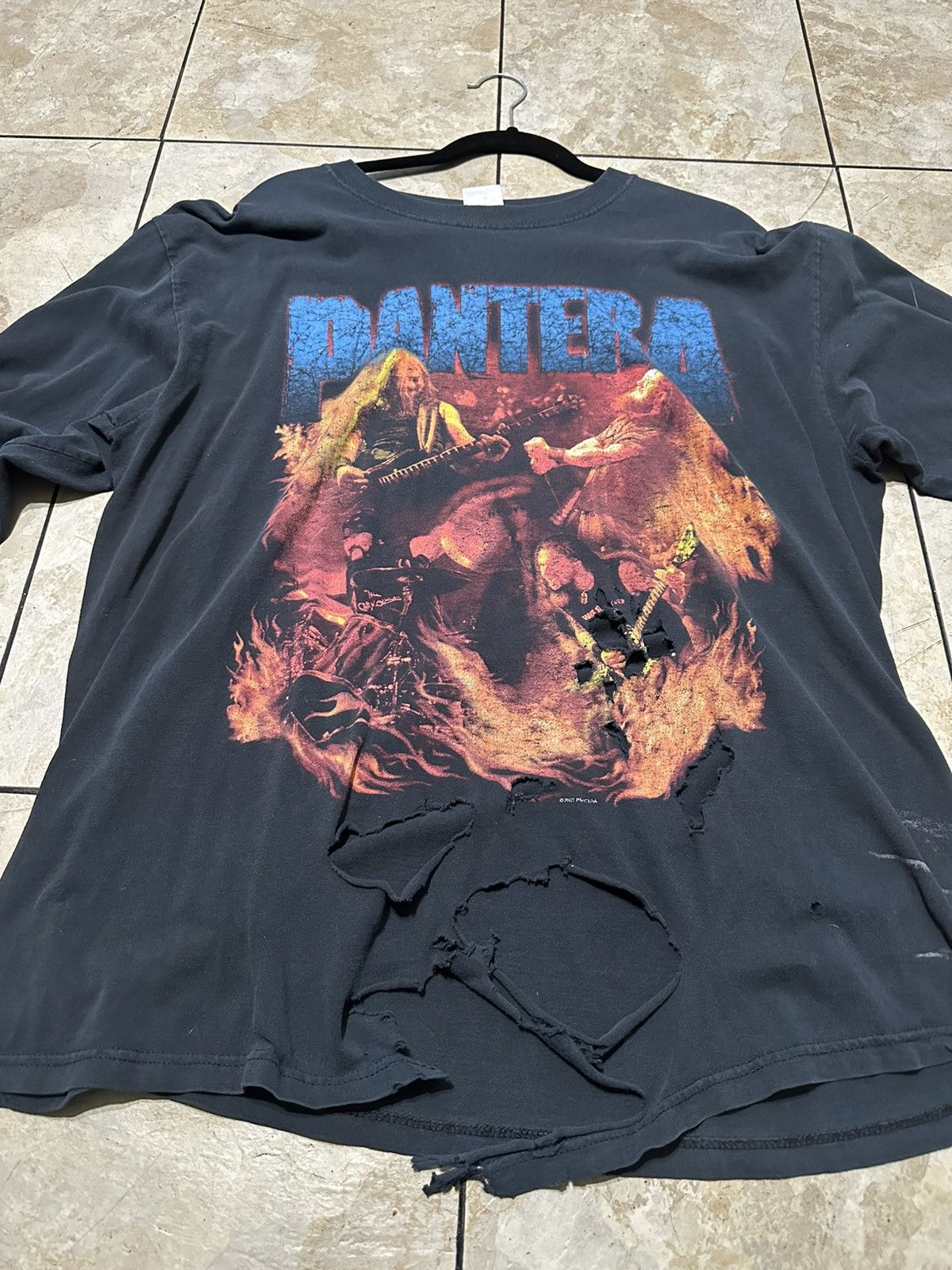 image of Vintage Pantera Longsleeve 2001 in Black, Men's (Size XL)