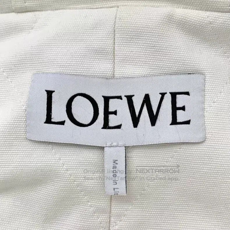 Loewe Loewe White Diamond Pattern Cotton Hooded Drawstring Long Size US M / EU 48-50 / 2 - 6 Thumbnail