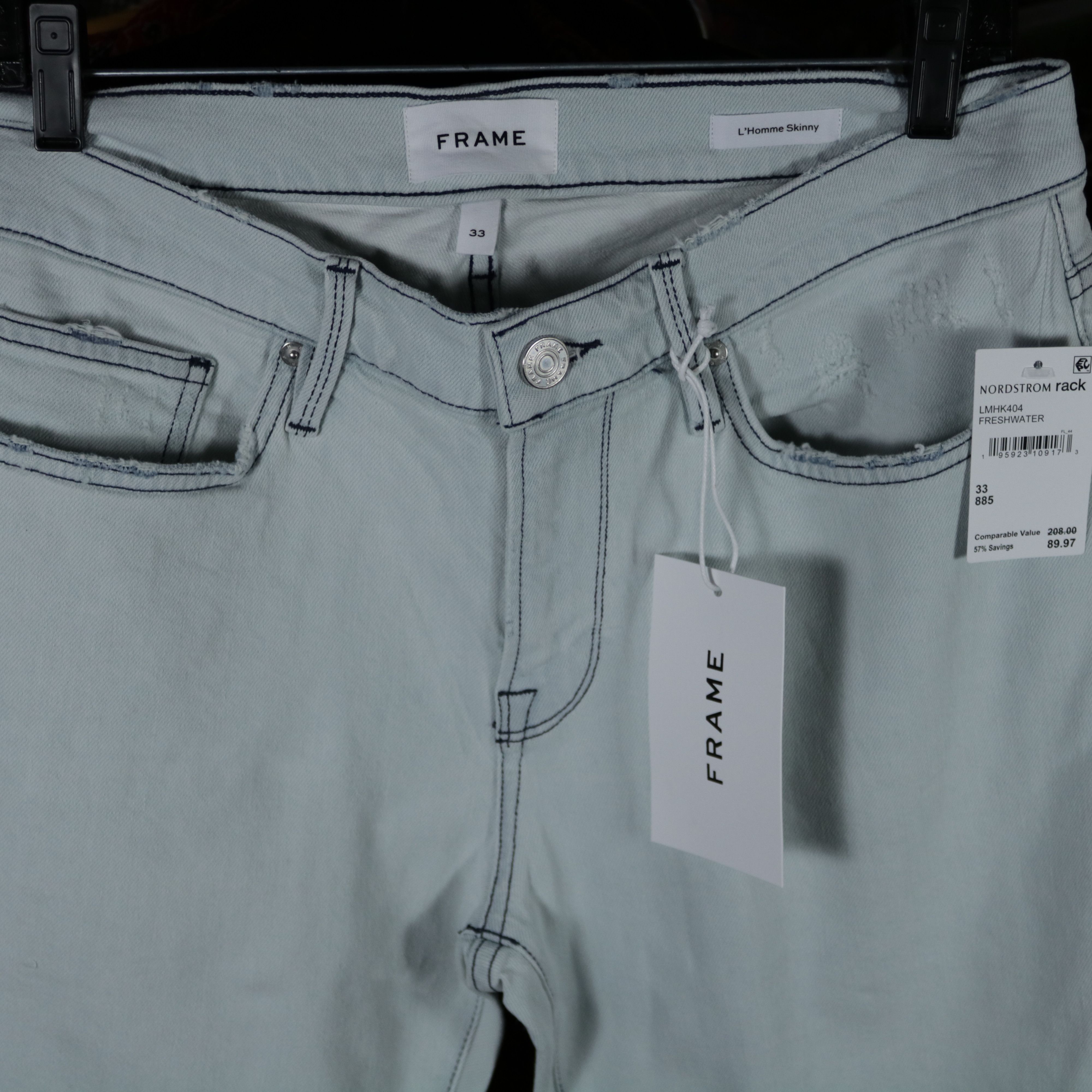 Frame Frame L'Homme Skinny Denim Jeans 33 Size US 33 - 4 Thumbnail