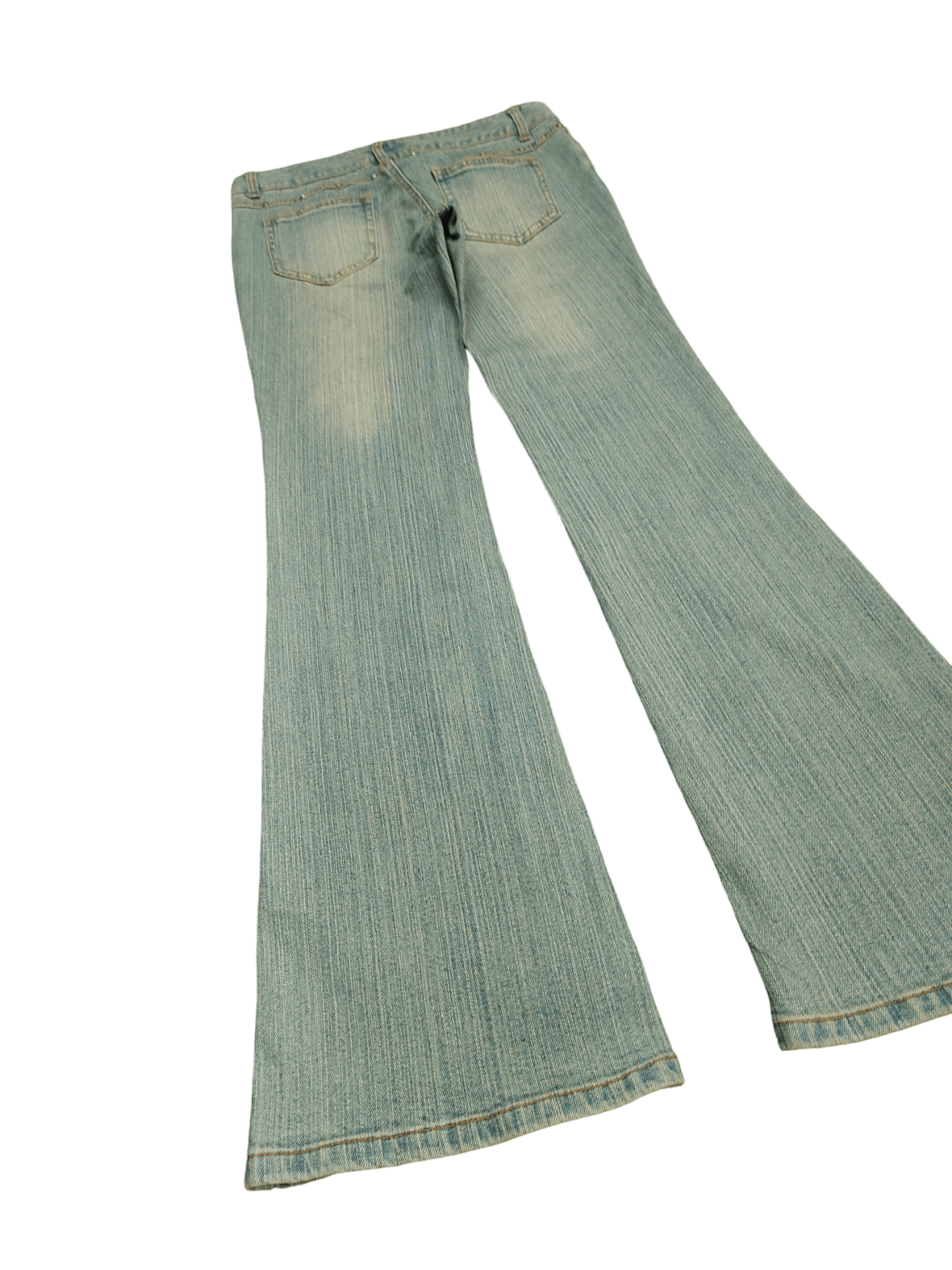 If Six Was Nine Flare Jeans Muuga Distress Faded Boot Cut Y2k Low Rise Size US 30 / EU 46 - 13 Thumbnail