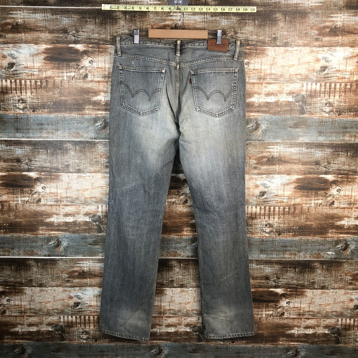 Edwin DL Edwin 503 Black Distressed Denim Pants #C278 Size US 34 / EU 50 - 14 Thumbnail