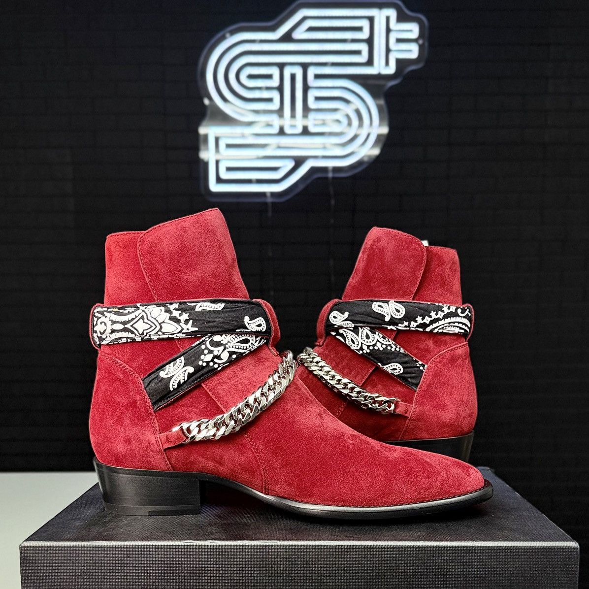 Amiri Amiri Chain Bandana Merlot Boot Size US 7.5 / EU 40-41 - 4 Thumbnail