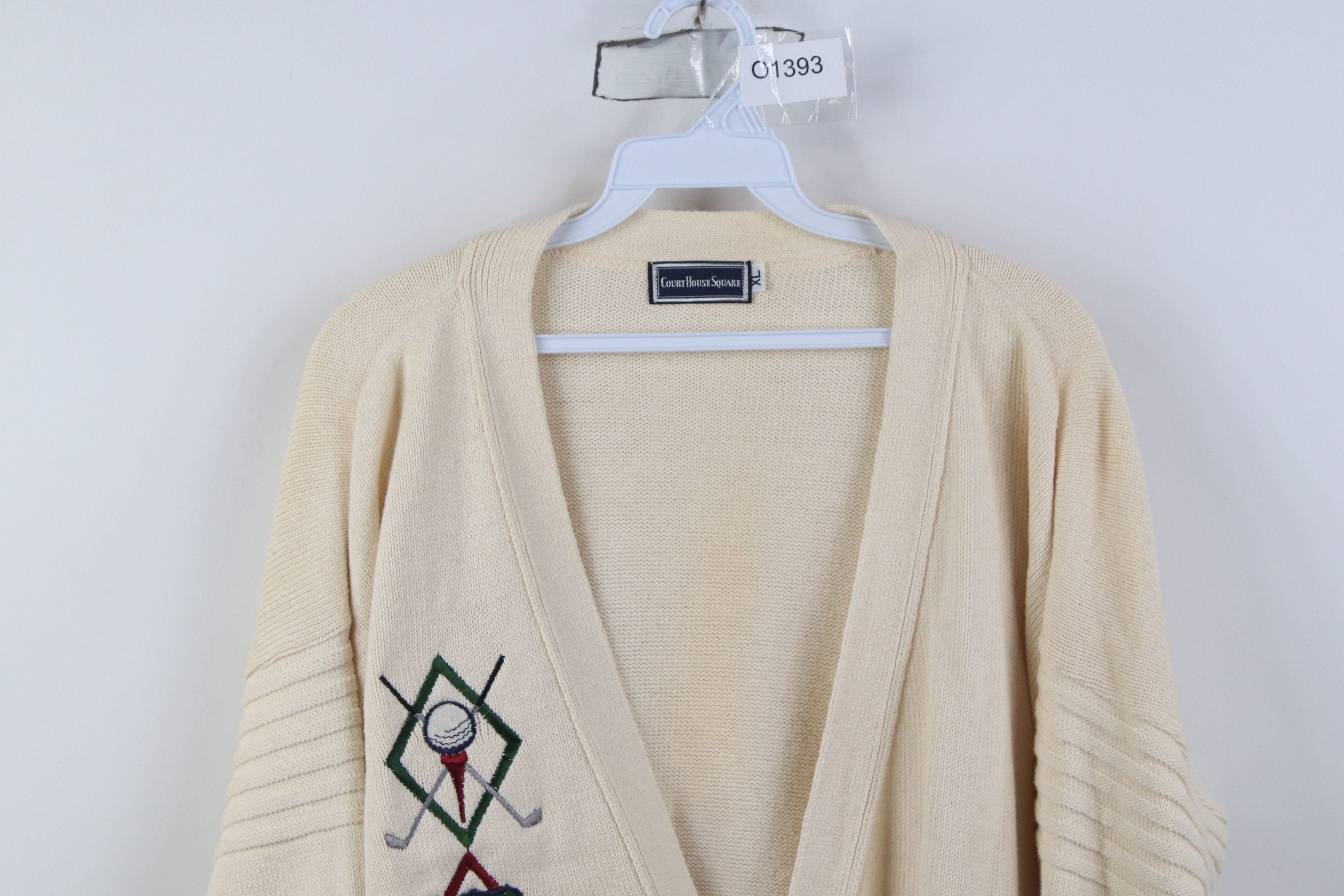 Vintage Vintage 90s Streetwear Cotton Knit Cardigan Sweater USA Size US XL / EU 56 / 4 - 2 Thumbnail