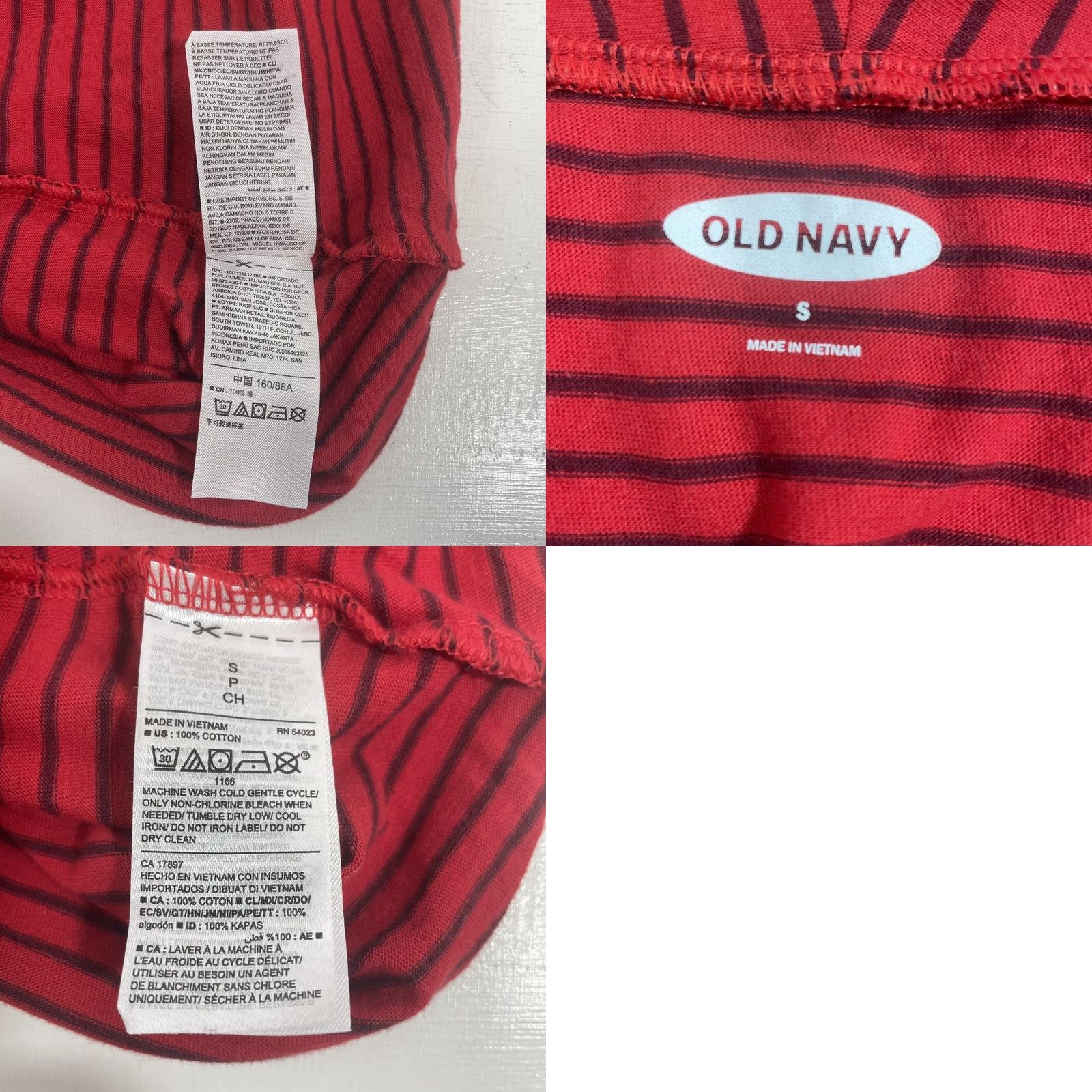 Old Navy Old Navy Tank Top Women Small Mock Neck Red Black Striped Style#480720-03 Size S / US 4 / IT 40 - 9 Thumbnail