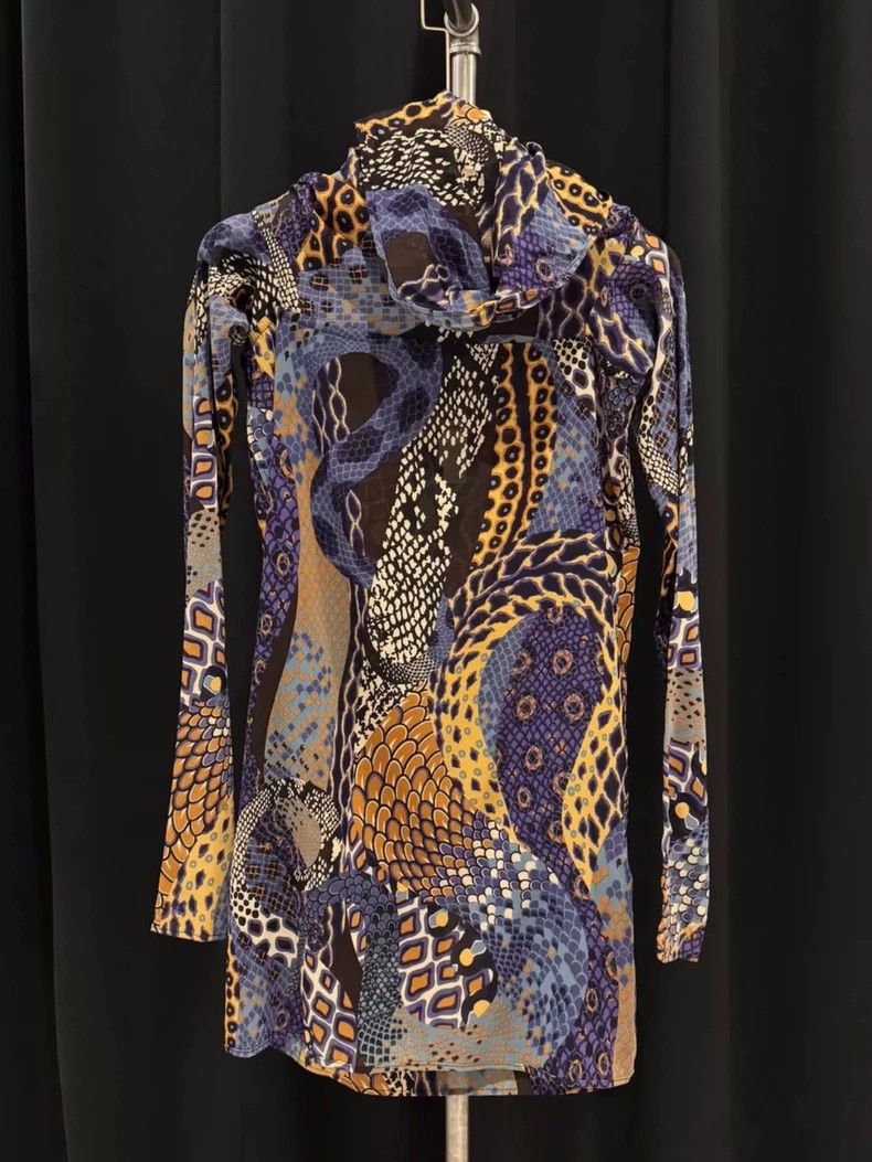 Versace Versace 90s silk high collar and long sleeves Size XS / US 0-2 / IT 36-38 - 1 Thumbnail