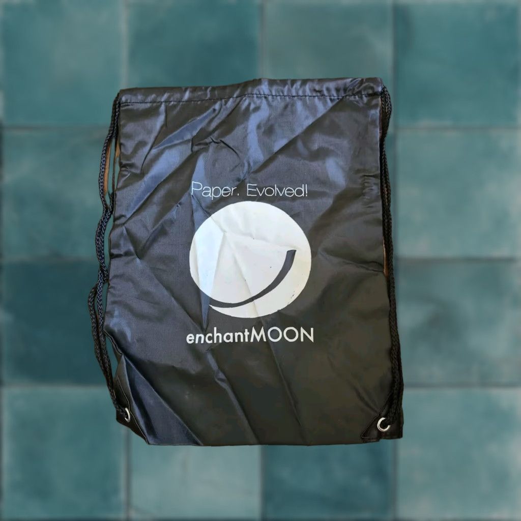 Vintage EnchantMOON Backpack Bag Drawstring Solid Black Medium Mens Size ONE SIZE - 1 Thumbnail