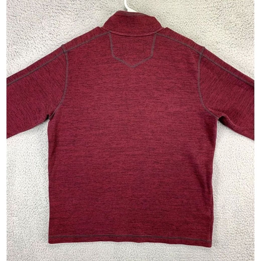 Eddie Bauer Eddie Bauer Pullover Sweatshirt Logo Mens Large Maroon 1/4 Zip Knit Solid Vintage: No Size US L / EU 52-54 / 3 - 2 Thumbnail