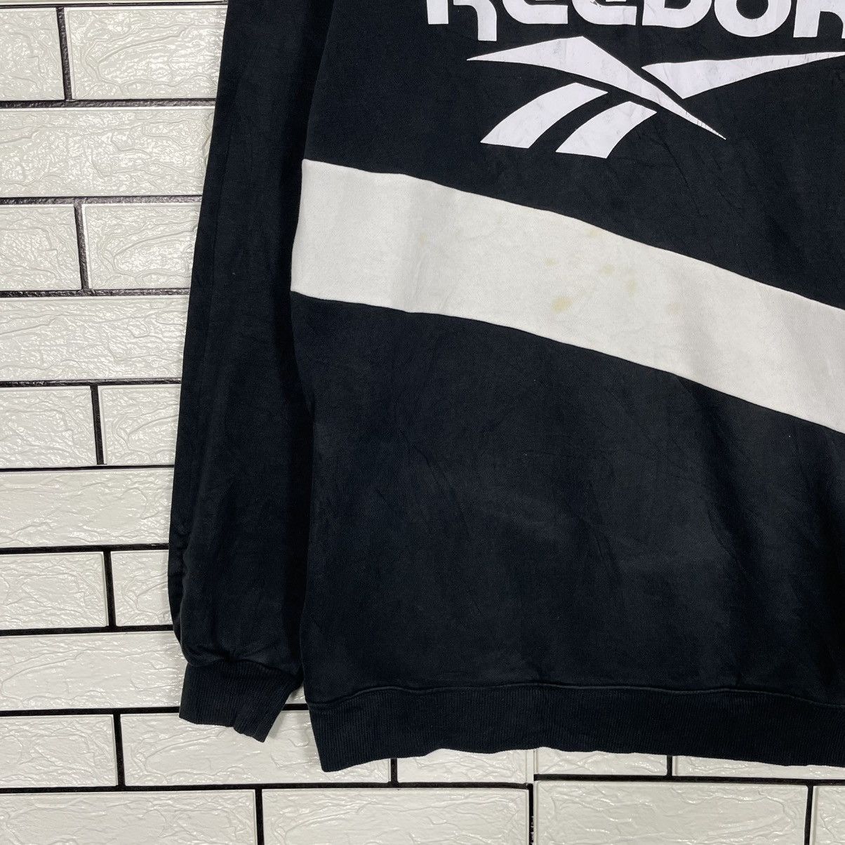 Reebok Reebok Big Logo Pullover Black Hoodie Size US L / EU 52-54 / 3 - 3 Thumbnail