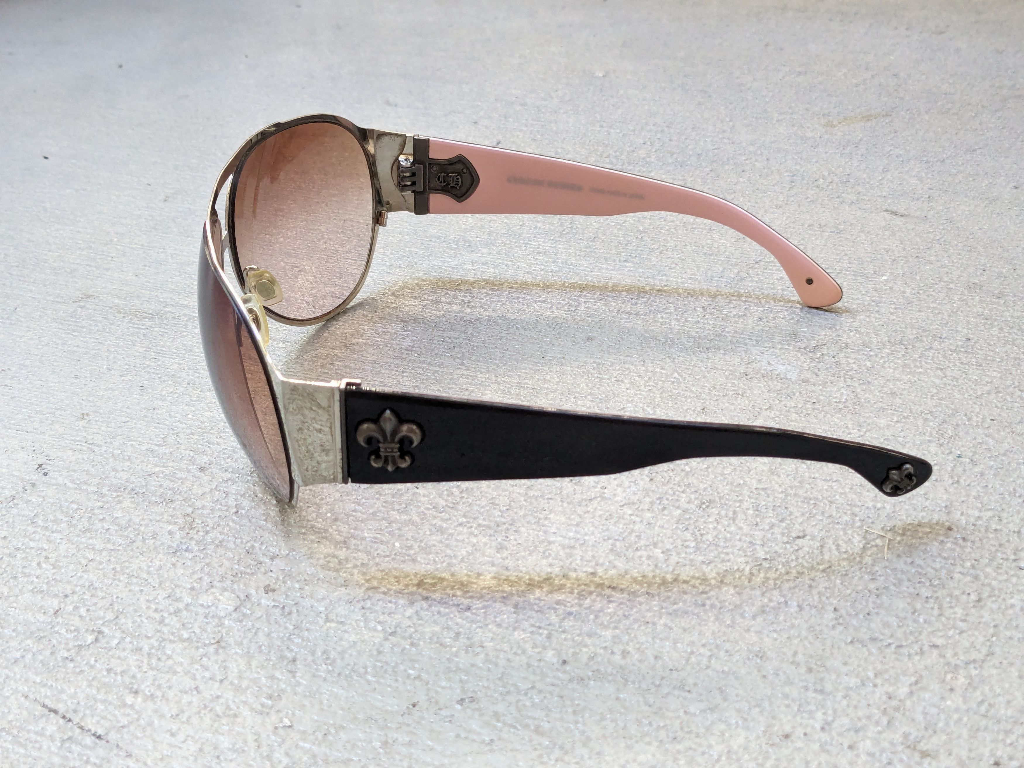 Chrome Hearts Chrome Hearts Backdoor Sunglasses Pink Brown Oval Oversized Size ONE SIZE - 8 Thumbnail