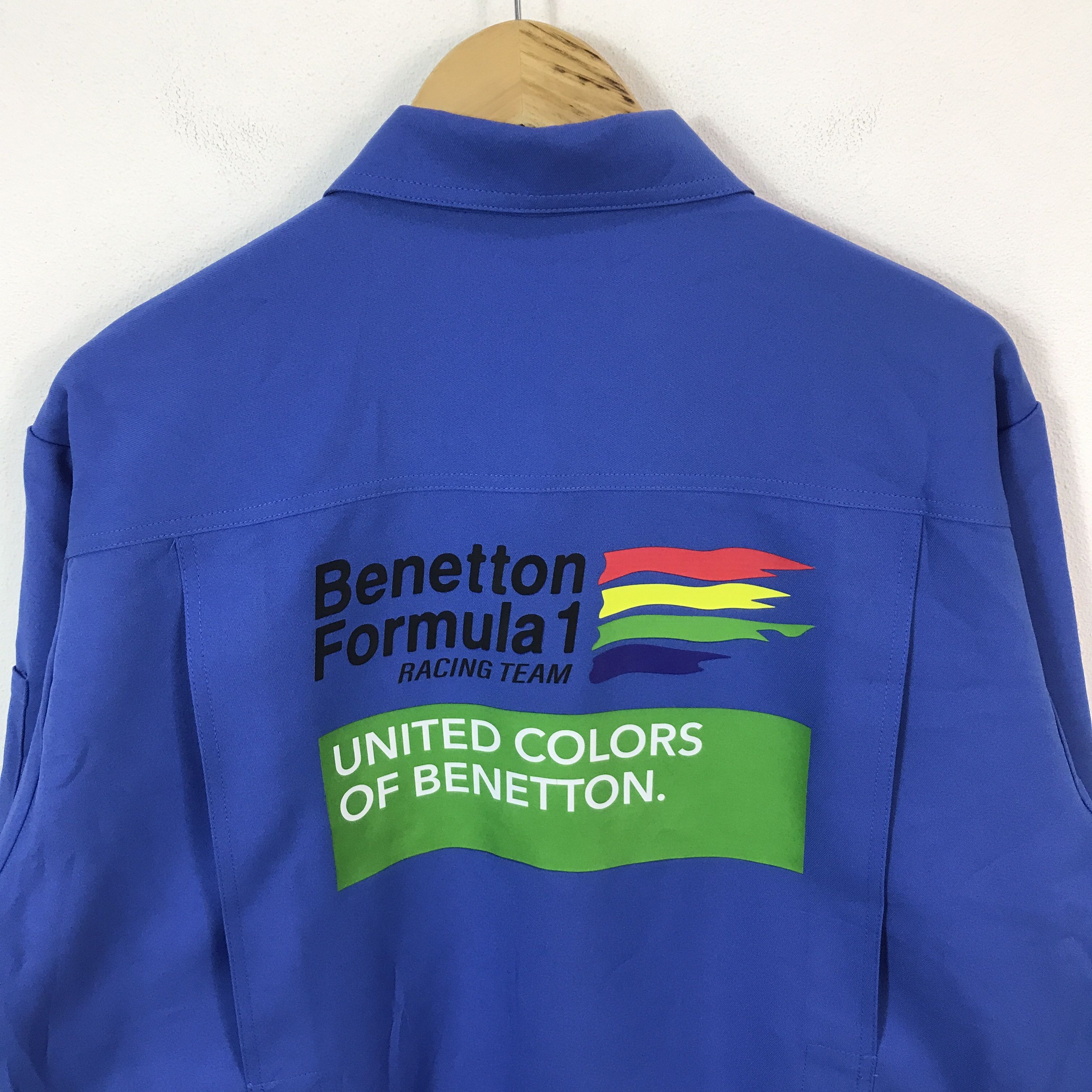 United Colors Of Benetton Vtg Beneton formula 1 racing team japan custom jacket Size US L / EU 52-54 / 3 - 4 Thumbnail