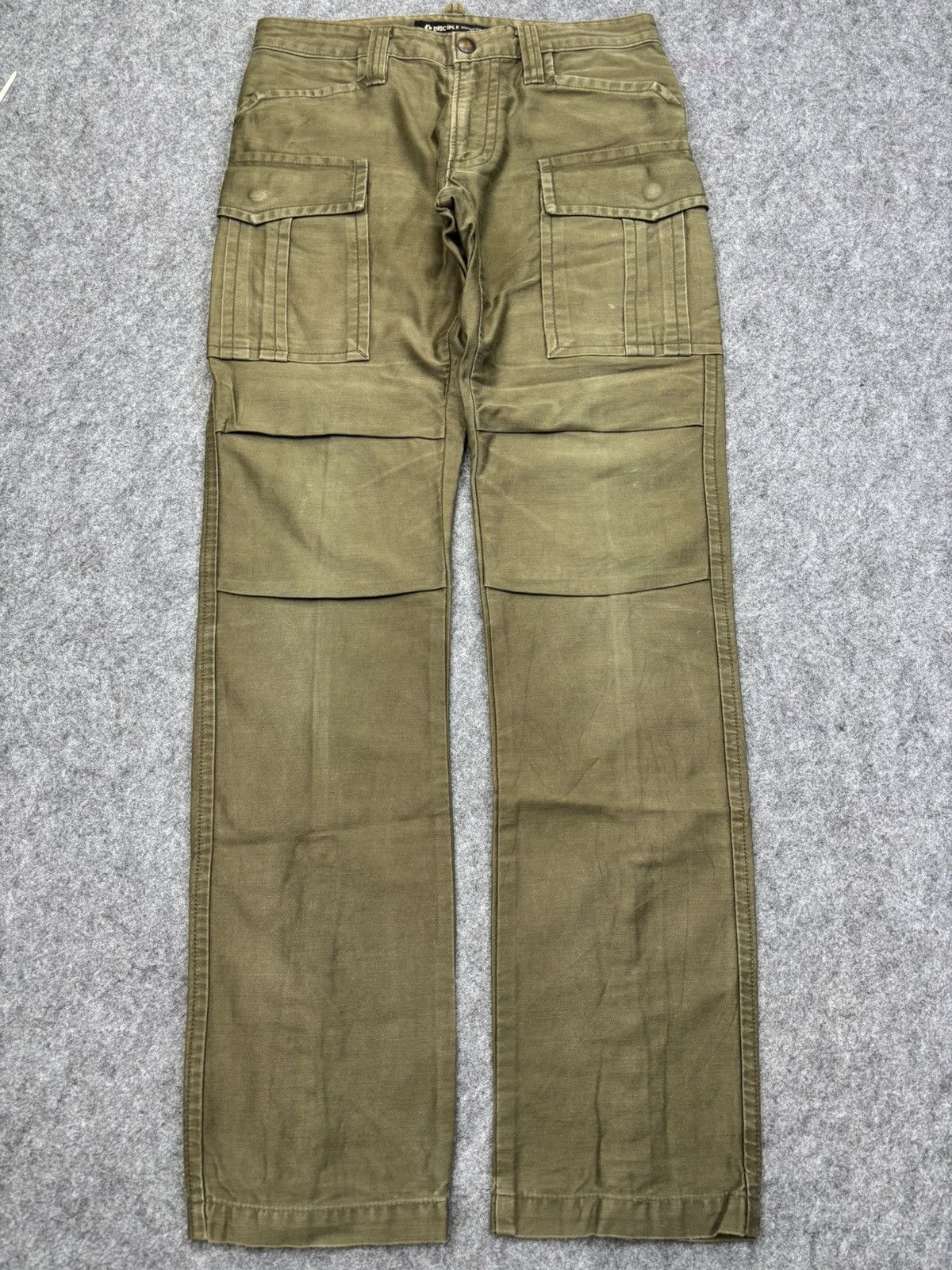 Japanese Brand DISCIPLE motocyclist Stylish Sturdy Cargo Biker Pant F739 Size US 29 - 20 Thumbnail