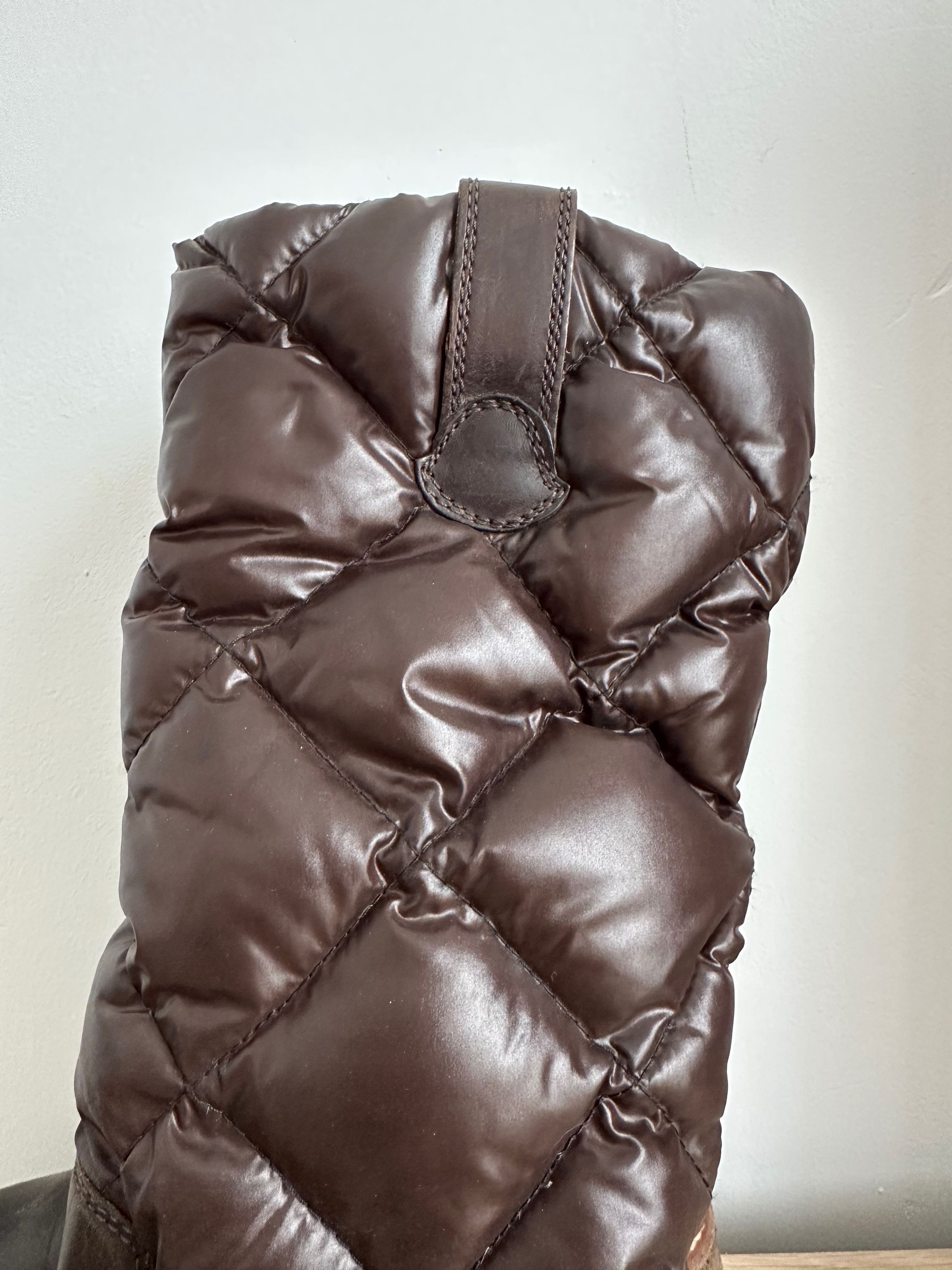 Moncler Moncler Padded Down Jacket leather winter Size US 7 / IT 37 - 3 Thumbnail