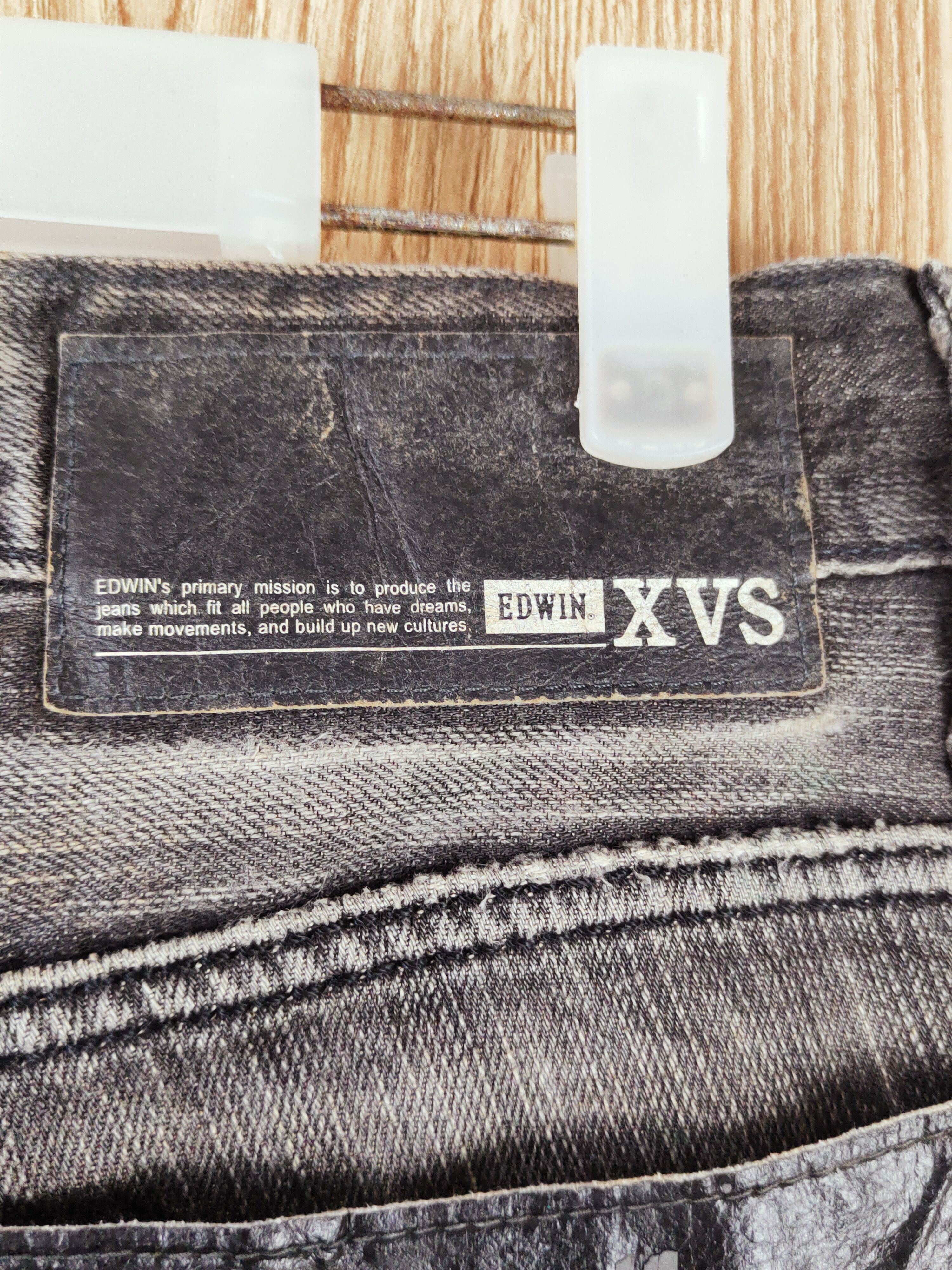 Edwin Edwin XVS Black Faded Distressed Ripped Jeans #W607 Size US 29 - 12 Thumbnail