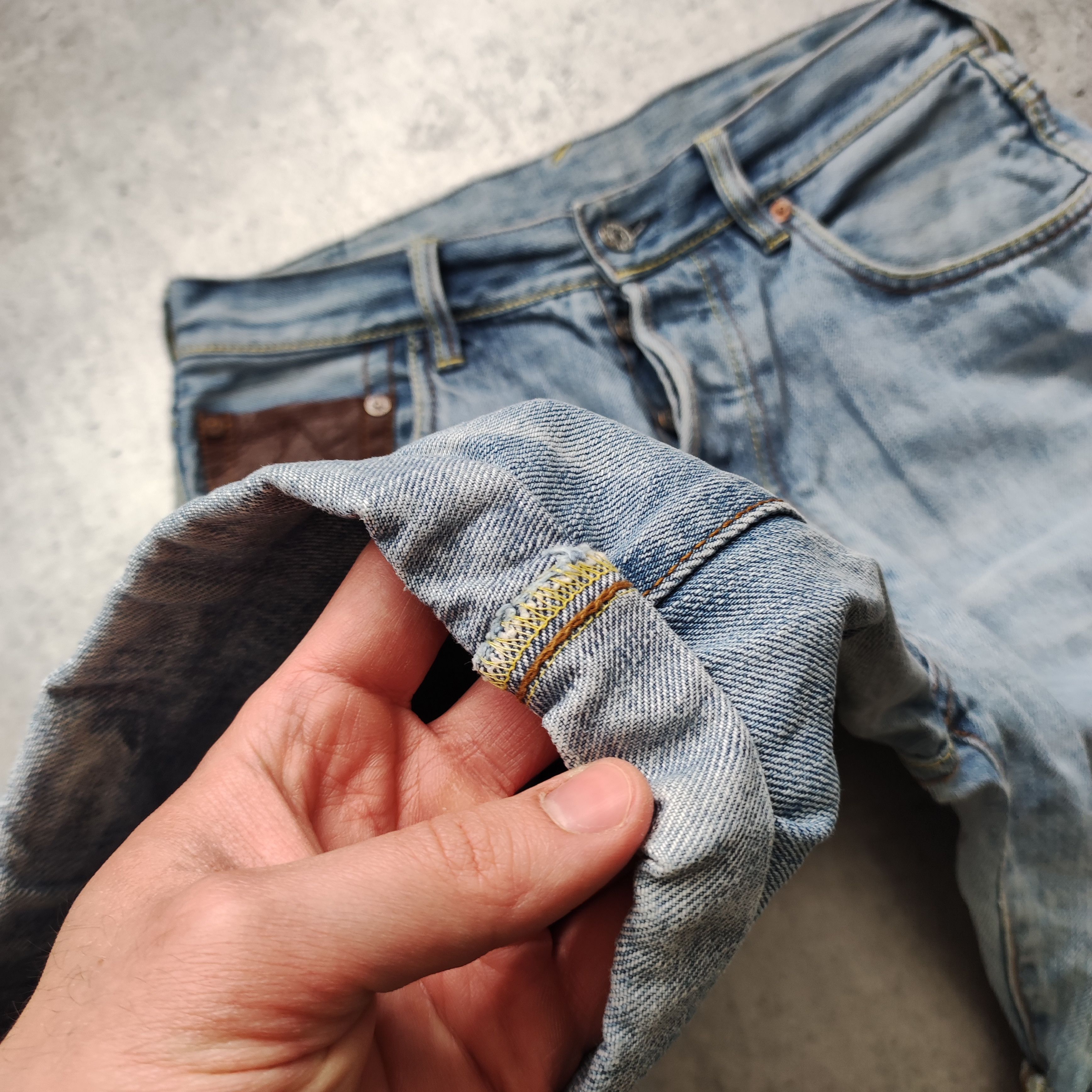 Evisu × Japanese Brand Japanese Brand Evisu Japan Classic Double Logo Denim Shorts Size US 34 / EU 50 - 6 Thumbnail