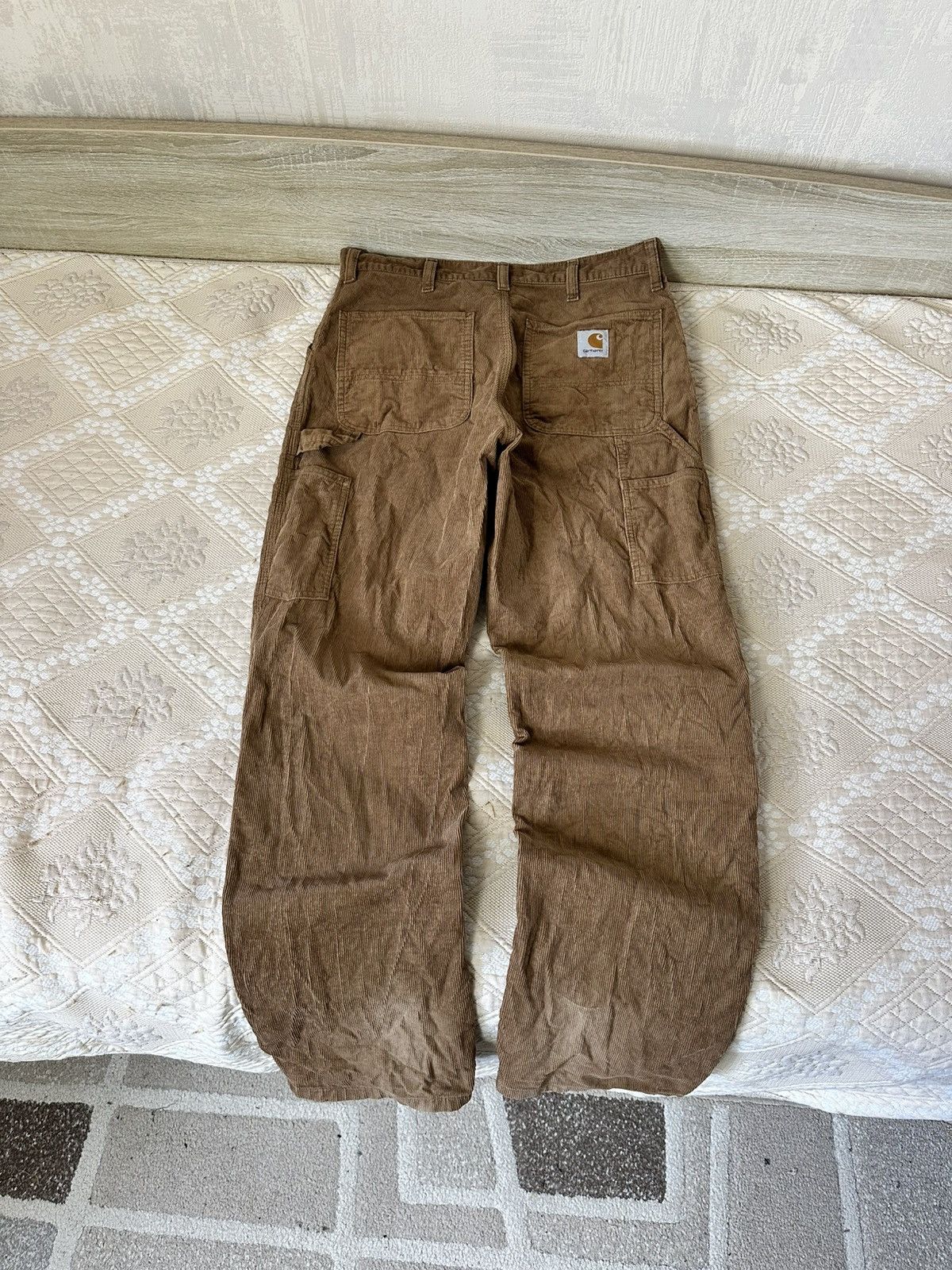 Carhartt 🔥 90s Carhartt Corduroy Velvet Brown Cargo Pants Trousers Size US 32 / EU 48 - 2 Thumbnail
