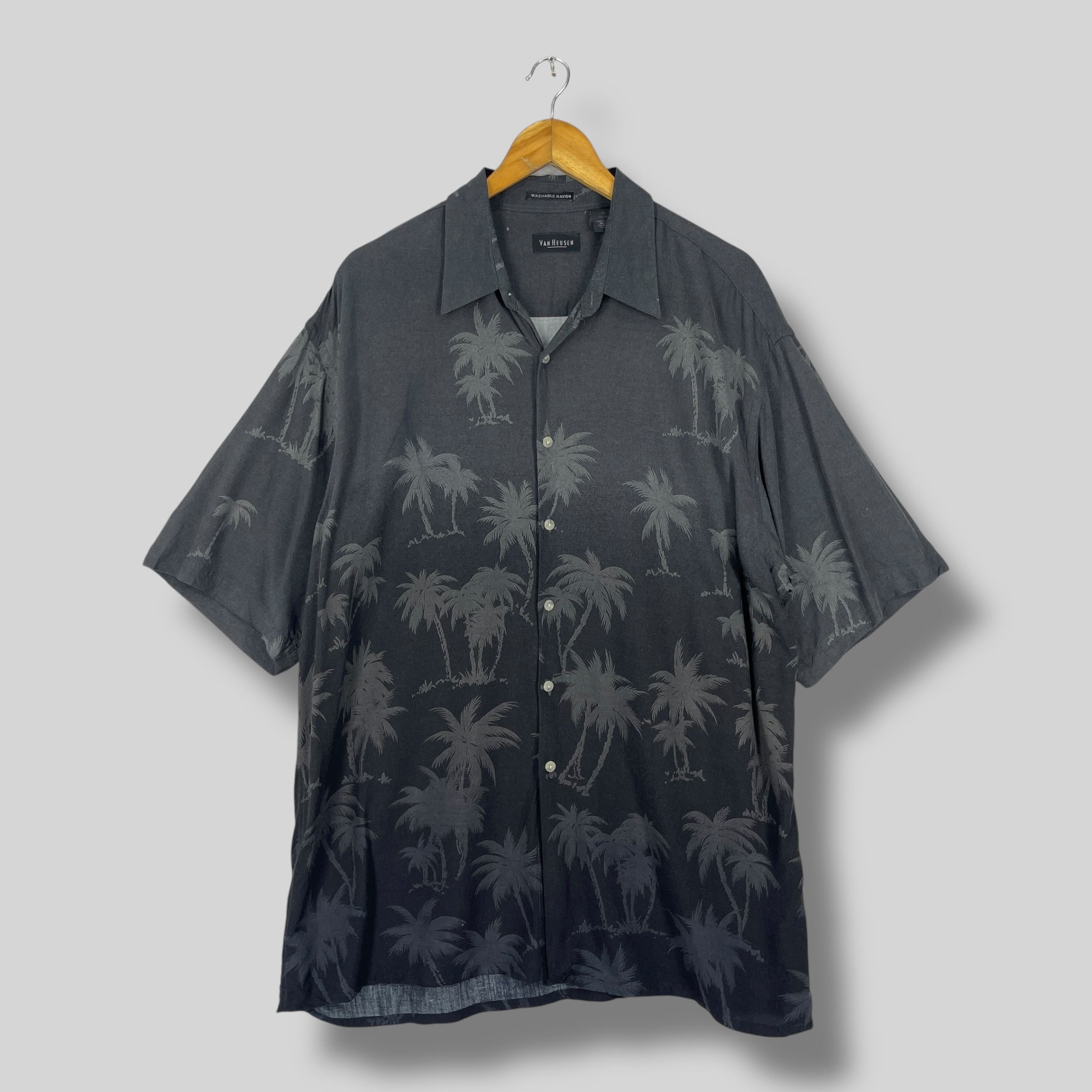 Vintage Vintage VAN HEUSEN Hawaiian Coconut Tree Motive Printed Size US XL / EU 56 / 4 - 1 Thumbnail