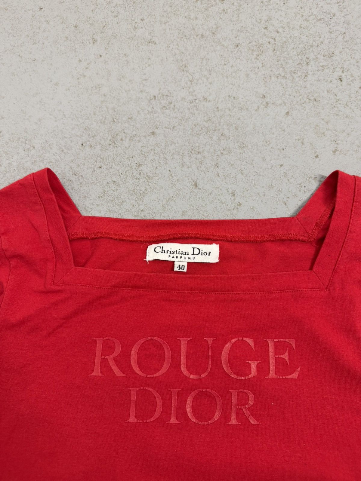 Christian Dior Monsieur Vintage Christian Dior Parfums Rouge Dior T-Shirt Size S / US 4 / IT 40 - 2 Thumbnail