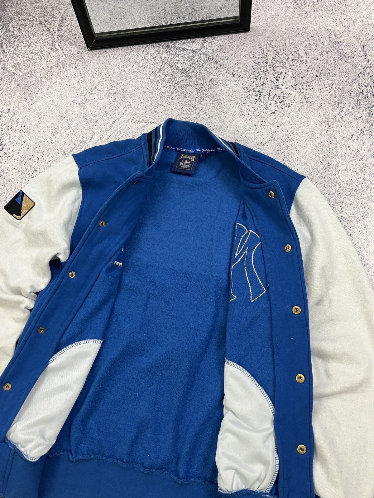 MLB × Majestic × New York Yankees Majestic New York Yankes Bomber Jacket Varsity MLB Rare Hype Size US L / EU 52-54 / 3 - 15 Thumbnail