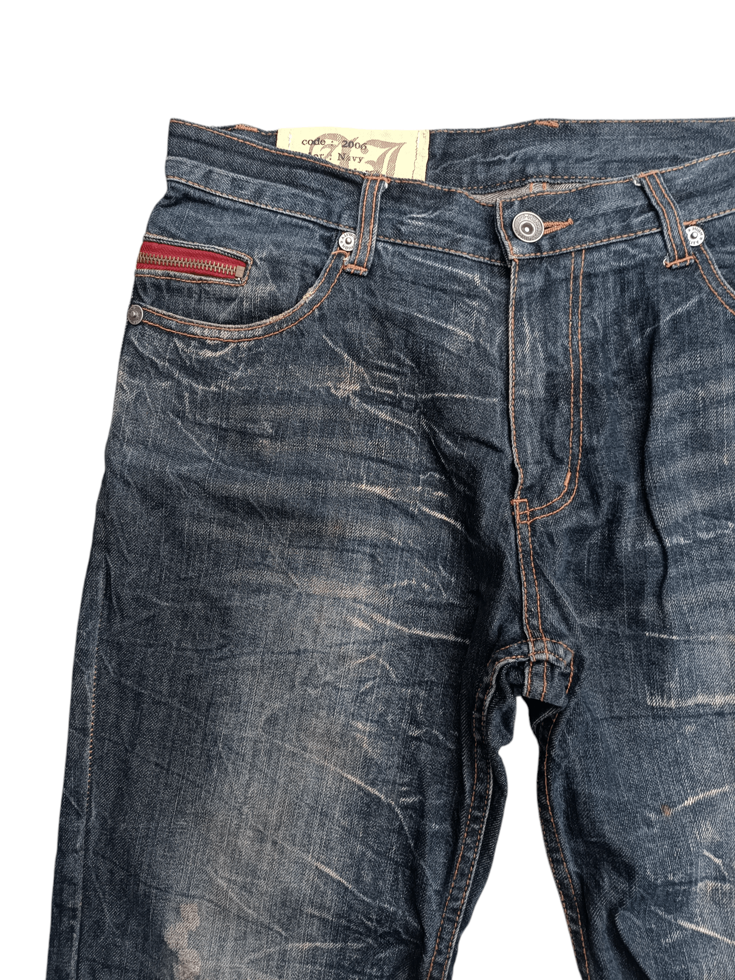 PPFM × Tornado Mart VINTAGE 🔥 Japanese Brand Antful Distressed Whiskers Jeans Size US 33 - 13 Thumbnail