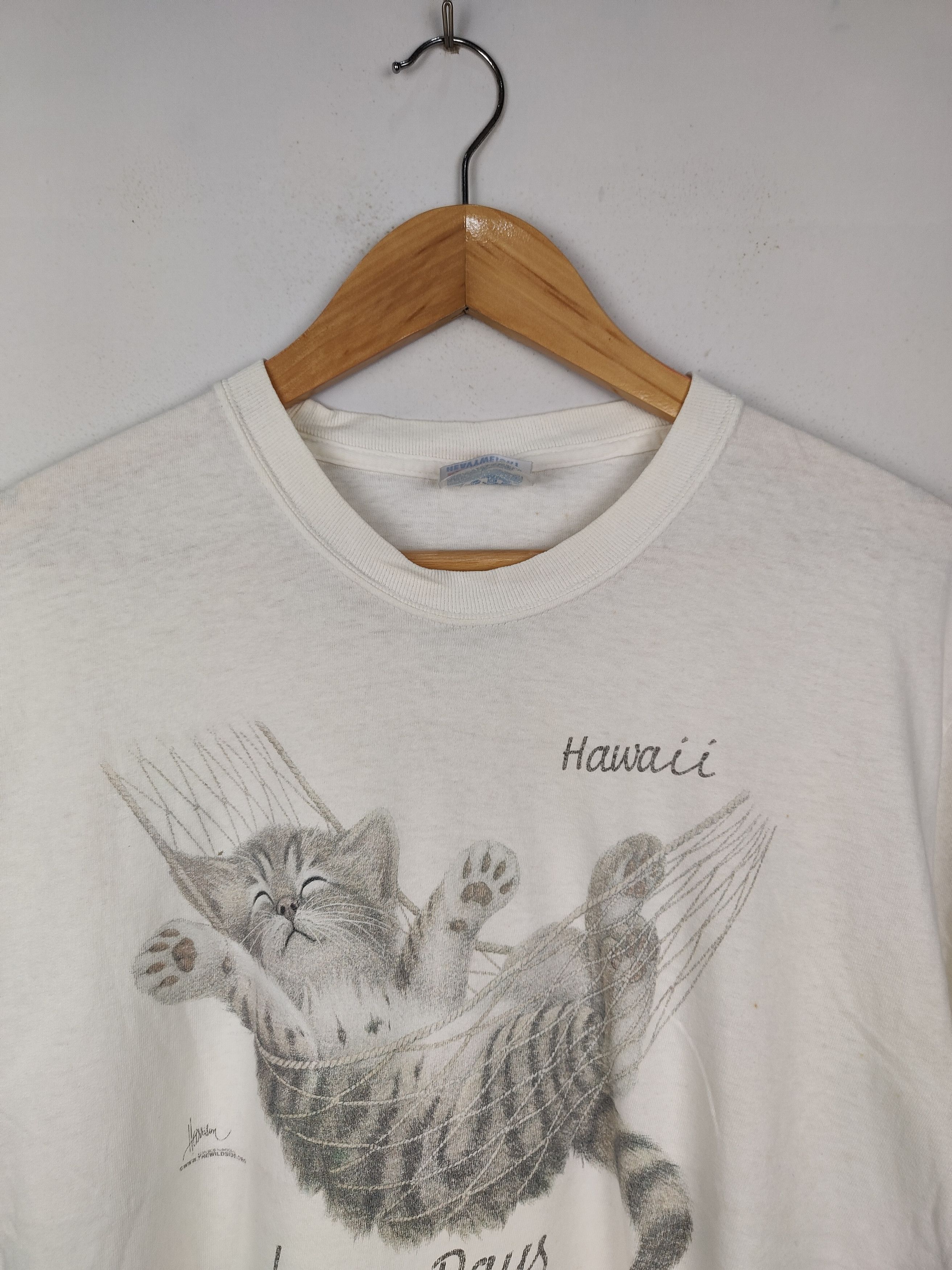 Vintage Vintage 90s Hawaii Kitty Shirt Size US M / EU 48-50 / 2 - 2 Thumbnail