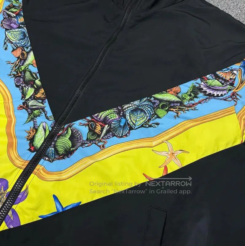 Versace Versace Black Men's Windbreaker Jacket with Colorful Detail Size US M / EU 48-50 / 2 - 3 Thumbnail