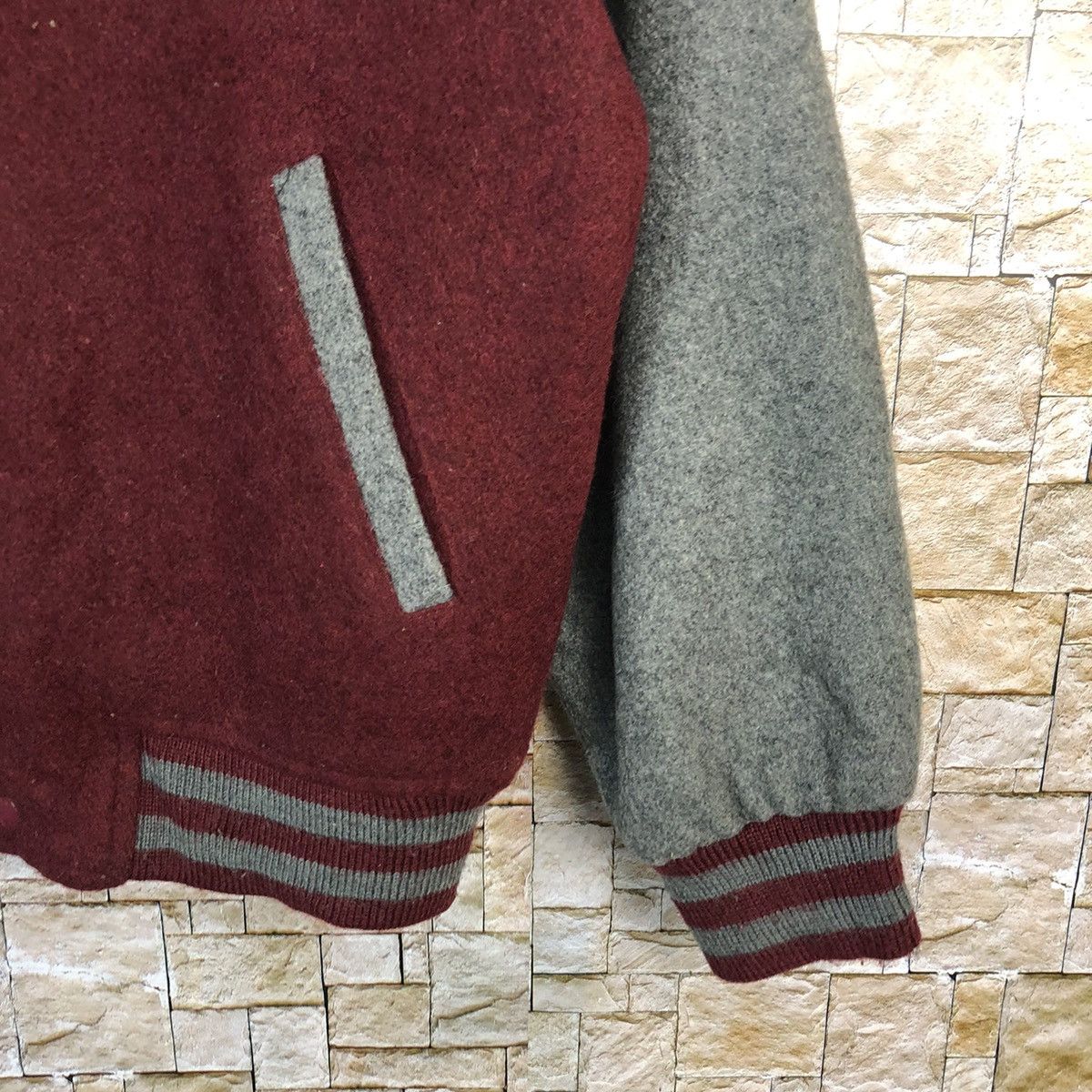 Japanese Brand Japanese Brand Maroon Varsity Jacket #A290 Size US S / EU 44-46 / 1 - 8 Thumbnail