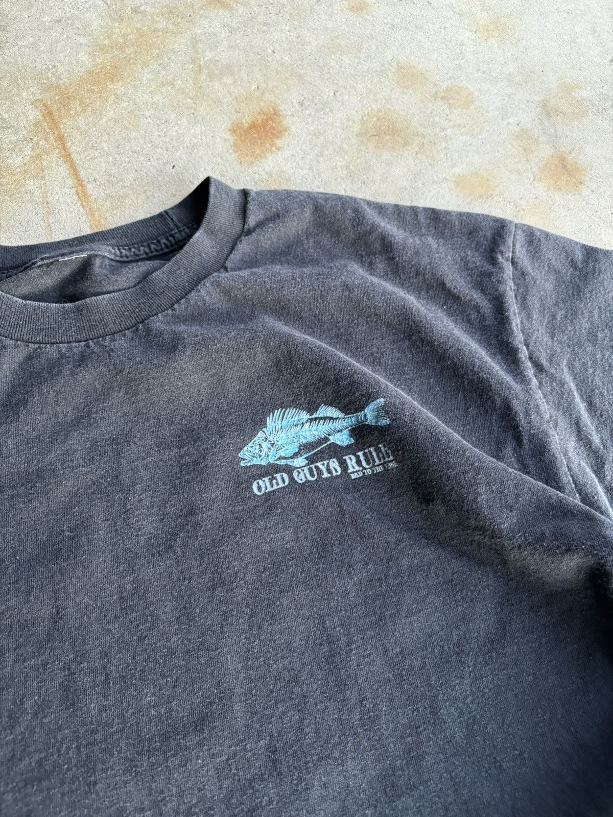 Other Vintage 90s Old Men Rule Thermal Faded Fishing Tee Size US L / EU 52-54 / 3 - 3 Thumbnail