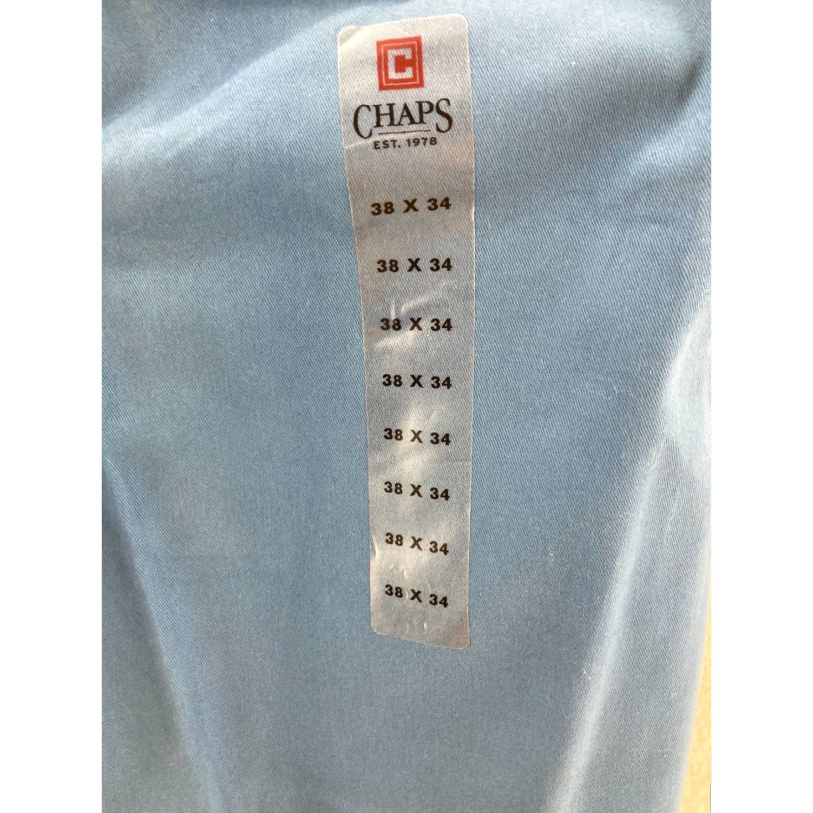 Chaps CHAPS Dress Pants Mens 38x34 Flat Front Blue Cotton Straight Leg Slash Pockets Regular Mens Size US 38 / EU 54 - 7 Thumbnail
