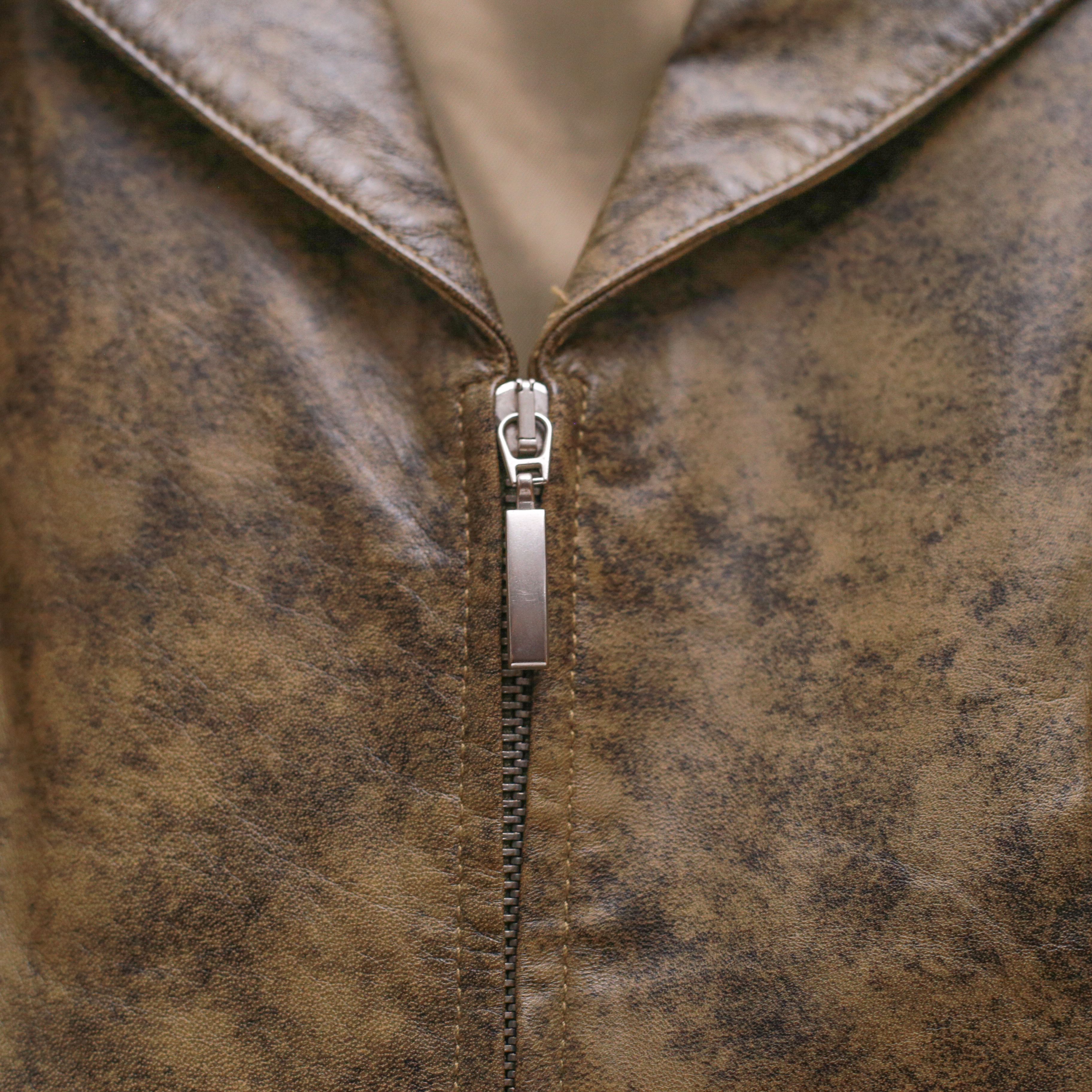 Other Marconi Genuine Leather Metallic Bronze Blazer Biker Jacket Size L / US 10 / IT 46 - 4 Thumbnail