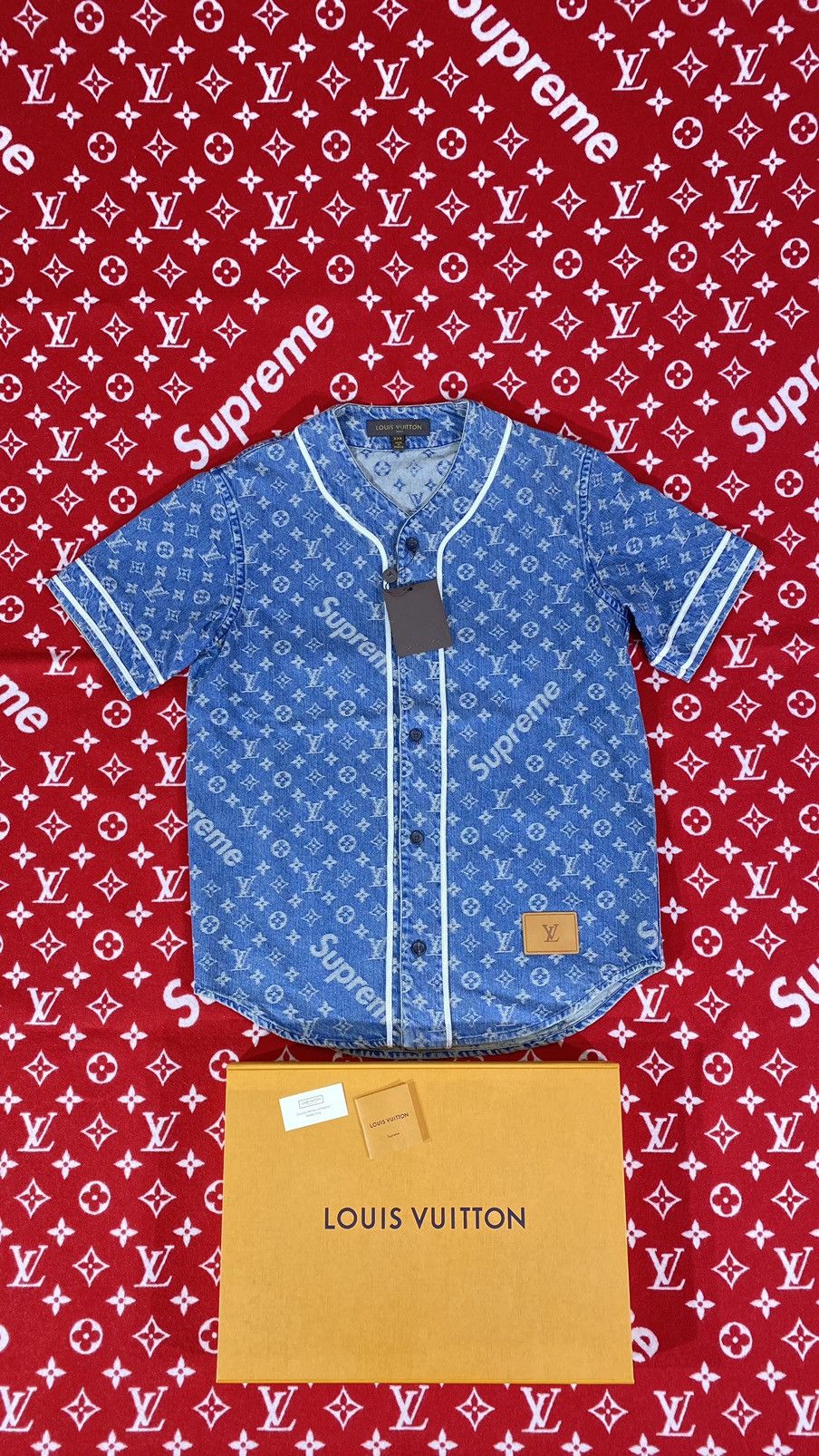 Supreme Louis Vuitton X Supreme XXS blue monogram baseball