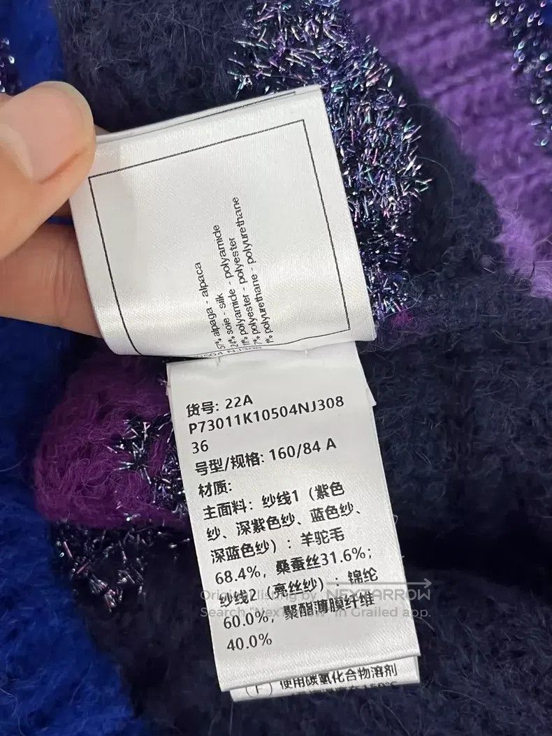 Chanel Chanel 22A purple and blue colour block alpaca wool sweate Size XXS / US 00 / IT 34 - 6 Thumbnail