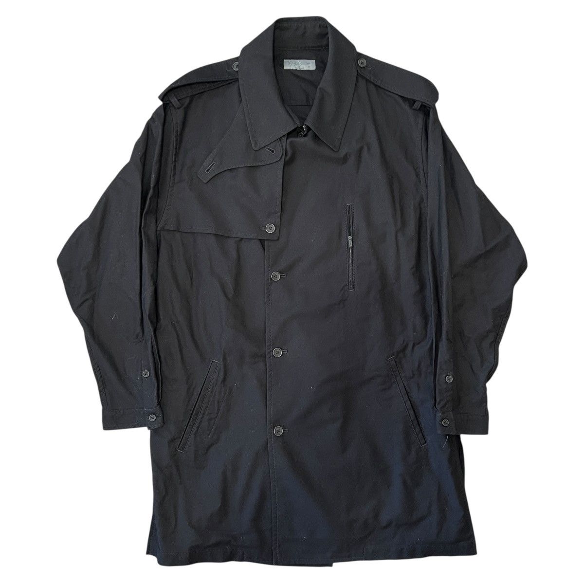 Yohji Yamamoto YOHJI YAMAMOTO POUR HOMME 2024SS Cotton Twill Trench Blouson Size US S / EU 44-46 / 1 - 1 Thumbnail