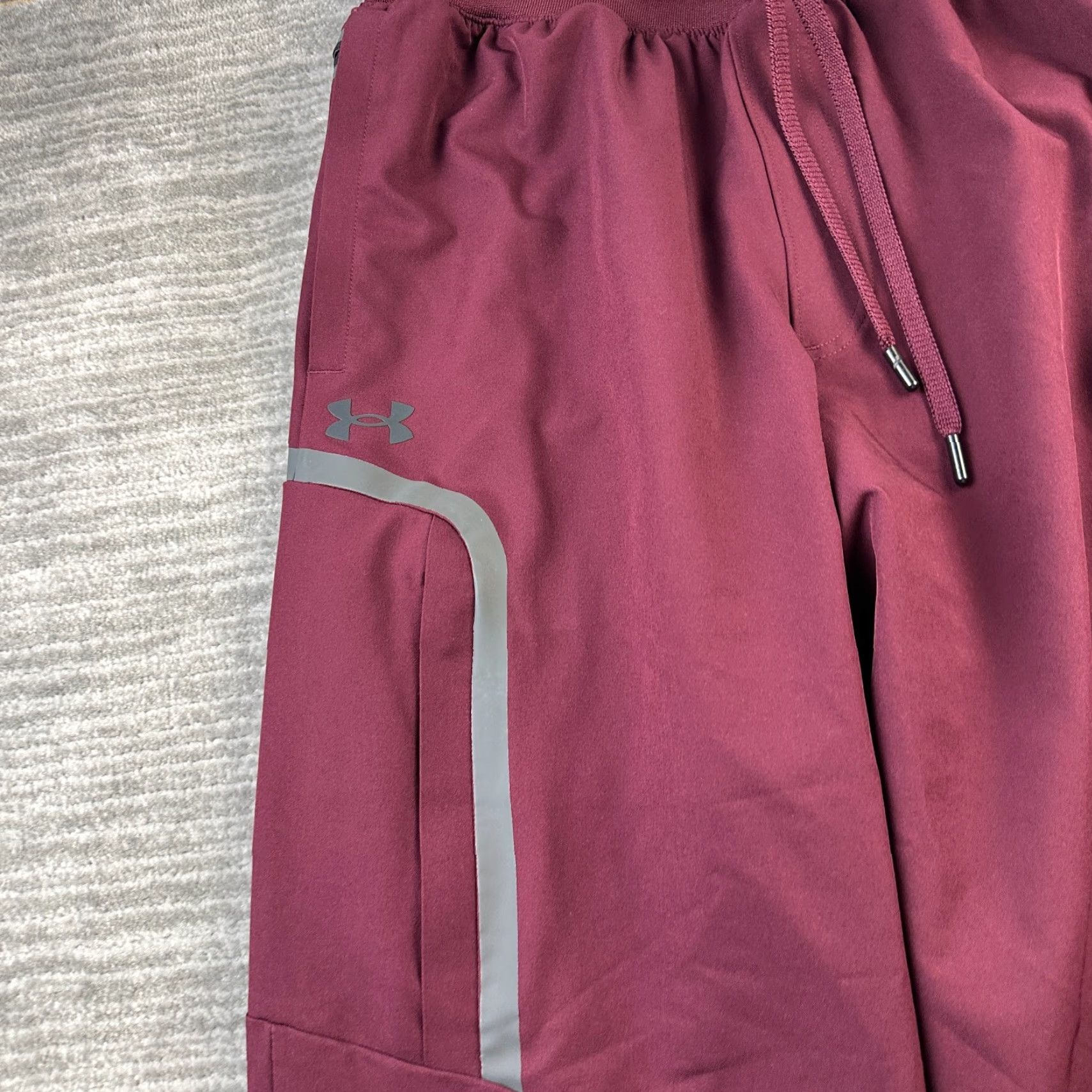 Under Armour Under Armour Jogger Pants Mens M Red Elite Sportstyle Cargo Pockets Elastic Waist Sweatpants Size US 31 - 4 Thumbnail