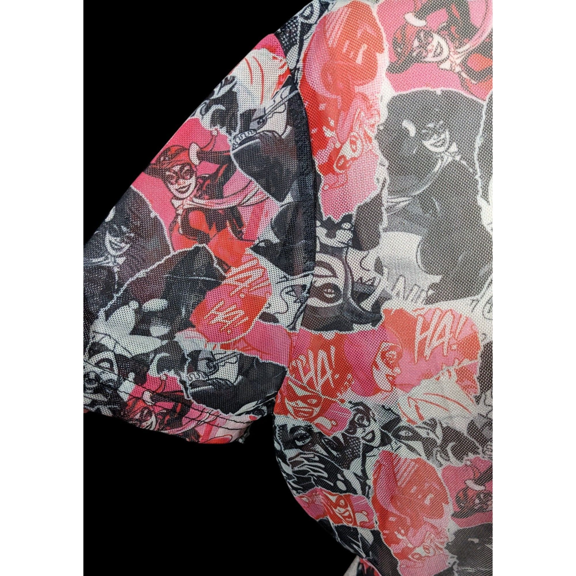 Other Harley Quinn x Smak Parlour Semi Sheer Crop Top Size 1X Size XL / US 12-14 / IT 48-50 - 4 Thumbnail