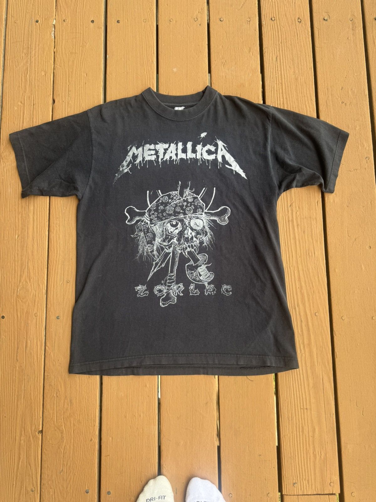 Vintage 1980 Metallica Pushead ZORLAC Skateboards Collaboration Tee. Size US XL / EU 56 / 4 - 1 Thumbnail