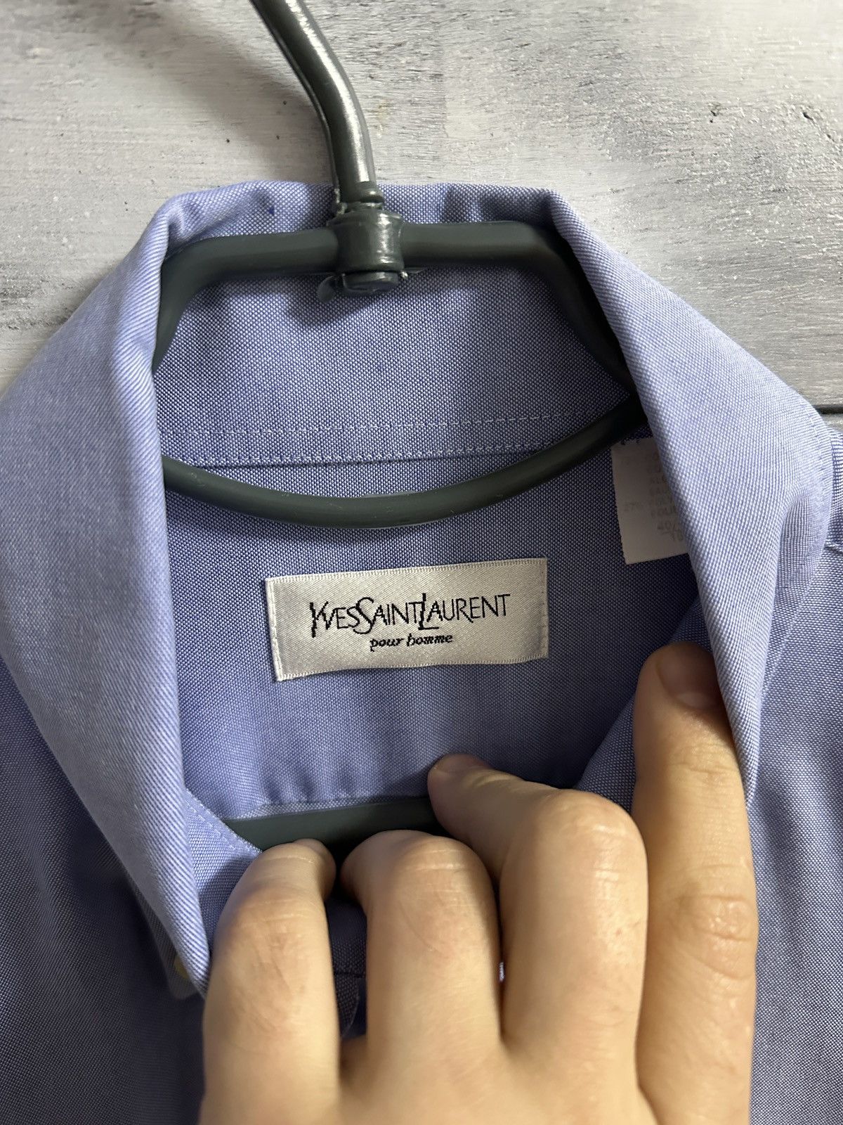 Yves Saint Laurent Luxury Yves Saint Laurent Shirt Button Vintage Size 15 Size US L / EU 52-54 / 3 - 7 Thumbnail