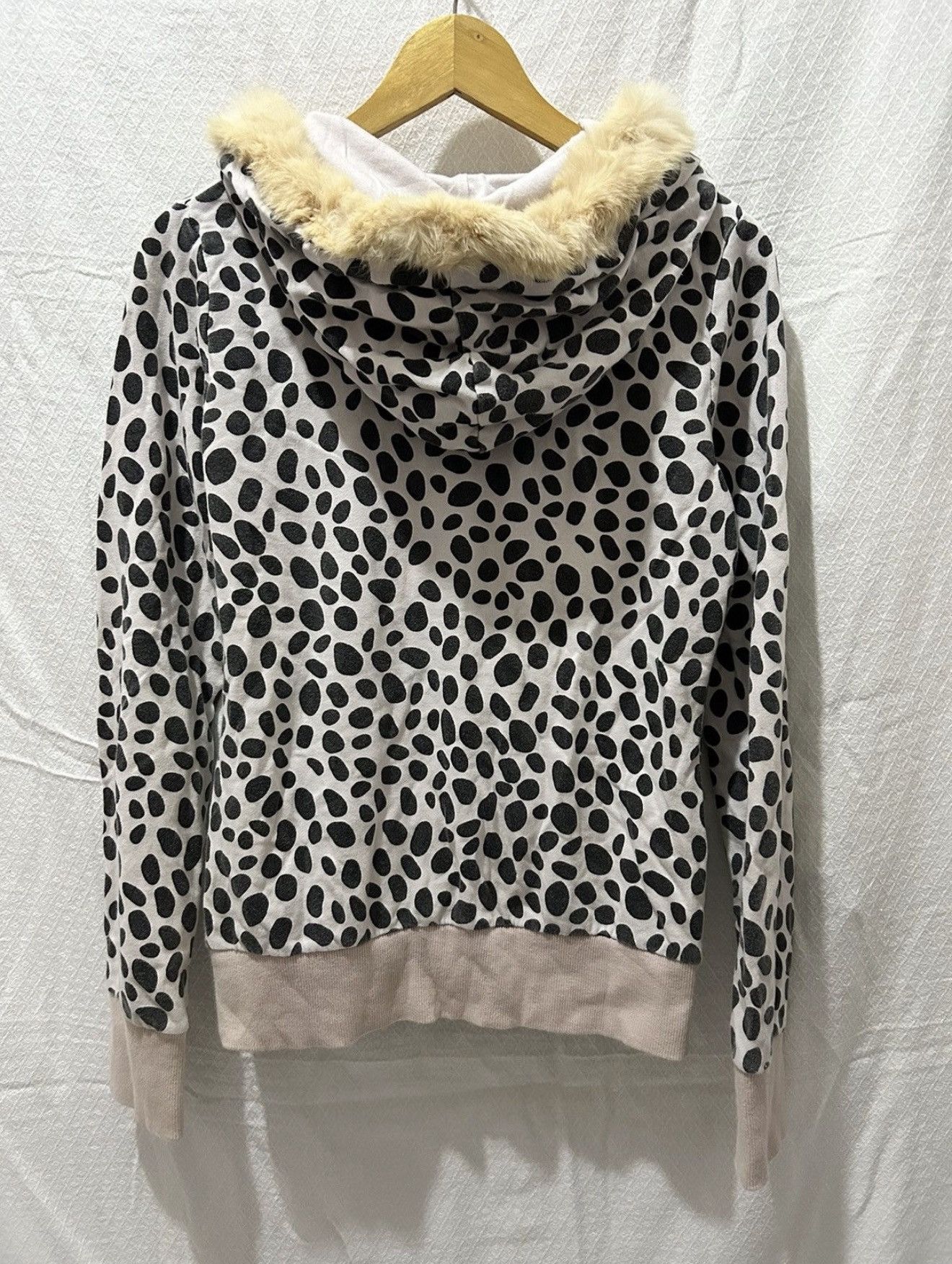 Japanese Brand Fur hoodie polkadot zip up Size US M / EU 48-50 / 2 - 2 Thumbnail