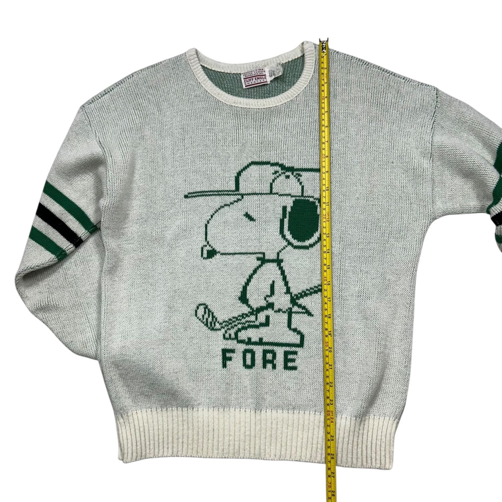 Vintage VTG 80s 90s PEANUTS SNOOPY GOLF SWEATER FORE CLIFF ENGLE Size US M / EU 48-50 / 2 - 8 Thumbnail