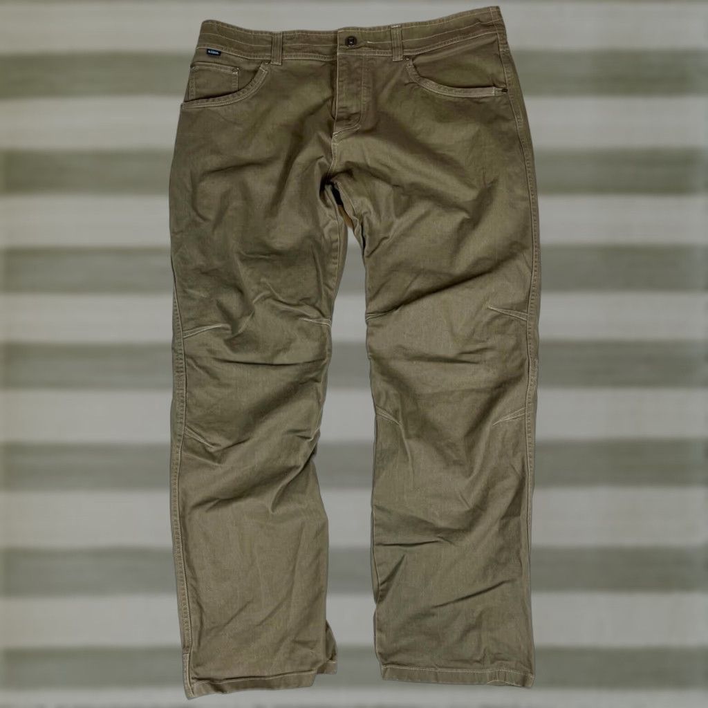 Vintage VINTAGE Kuhl Men’s Easy Rydr Pants Olive 38x32 Canvas Stretch Pockets Hiking Outdoor Size US 38 / EU 54 - 1 Thumbnail