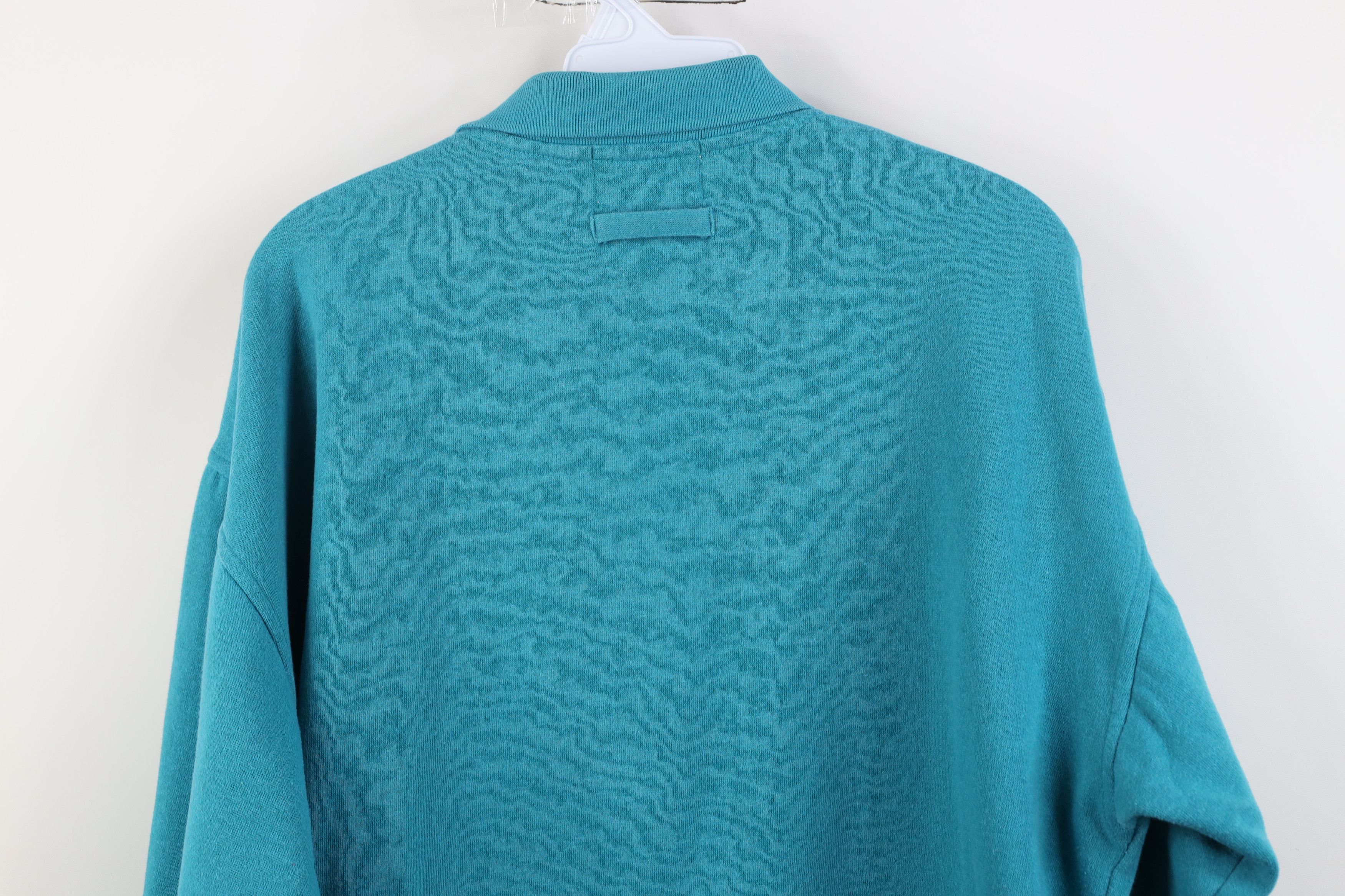 Vintage Vintage 90s Streetwear Blank Boxy Fit Collared Sweatshirt Size L / US 10 / IT 46 - 12 Thumbnail