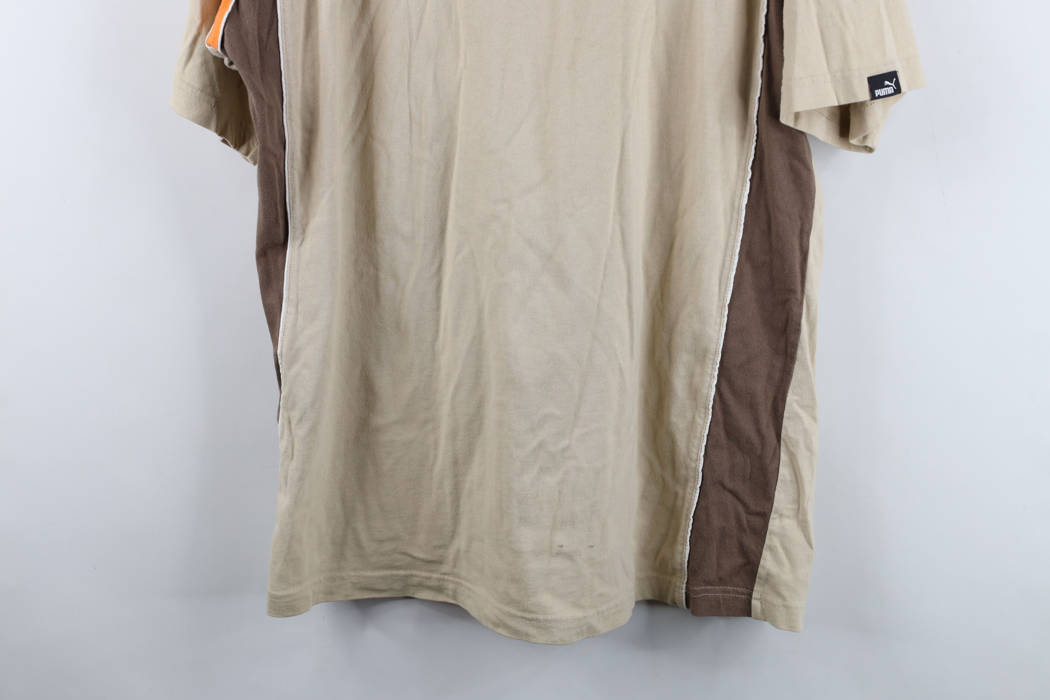 Puma Vintage 90s Y2K Puma Spell Out Baggy Fit T-Shirt Earth Tone Size US XL / EU 56 / 4 - 3 Thumbnail