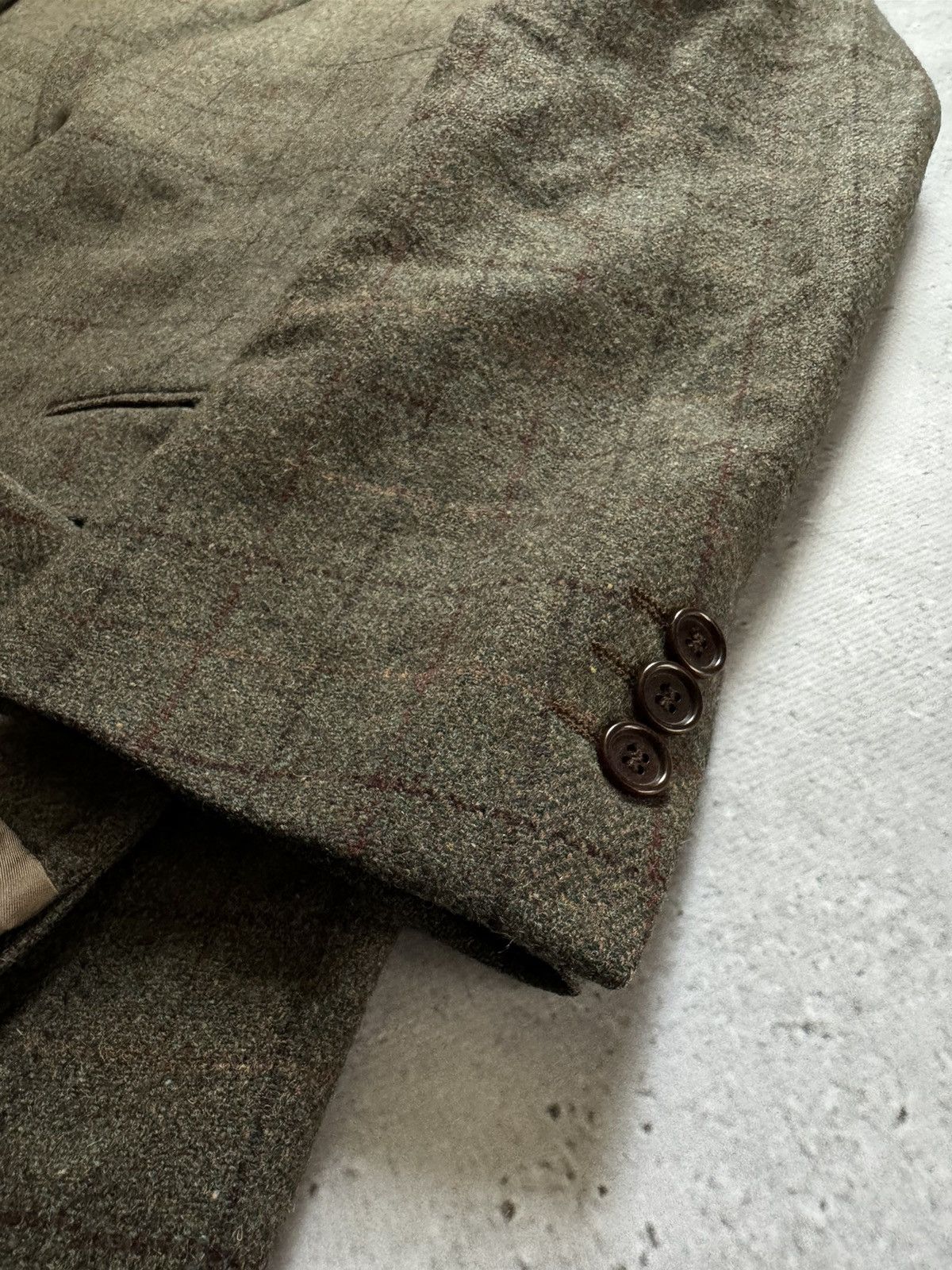 Missoni × Vintage Vintage 90s Missoni Uomo Wool Plaid Blazer Jacket Size 44R - 5 Thumbnail