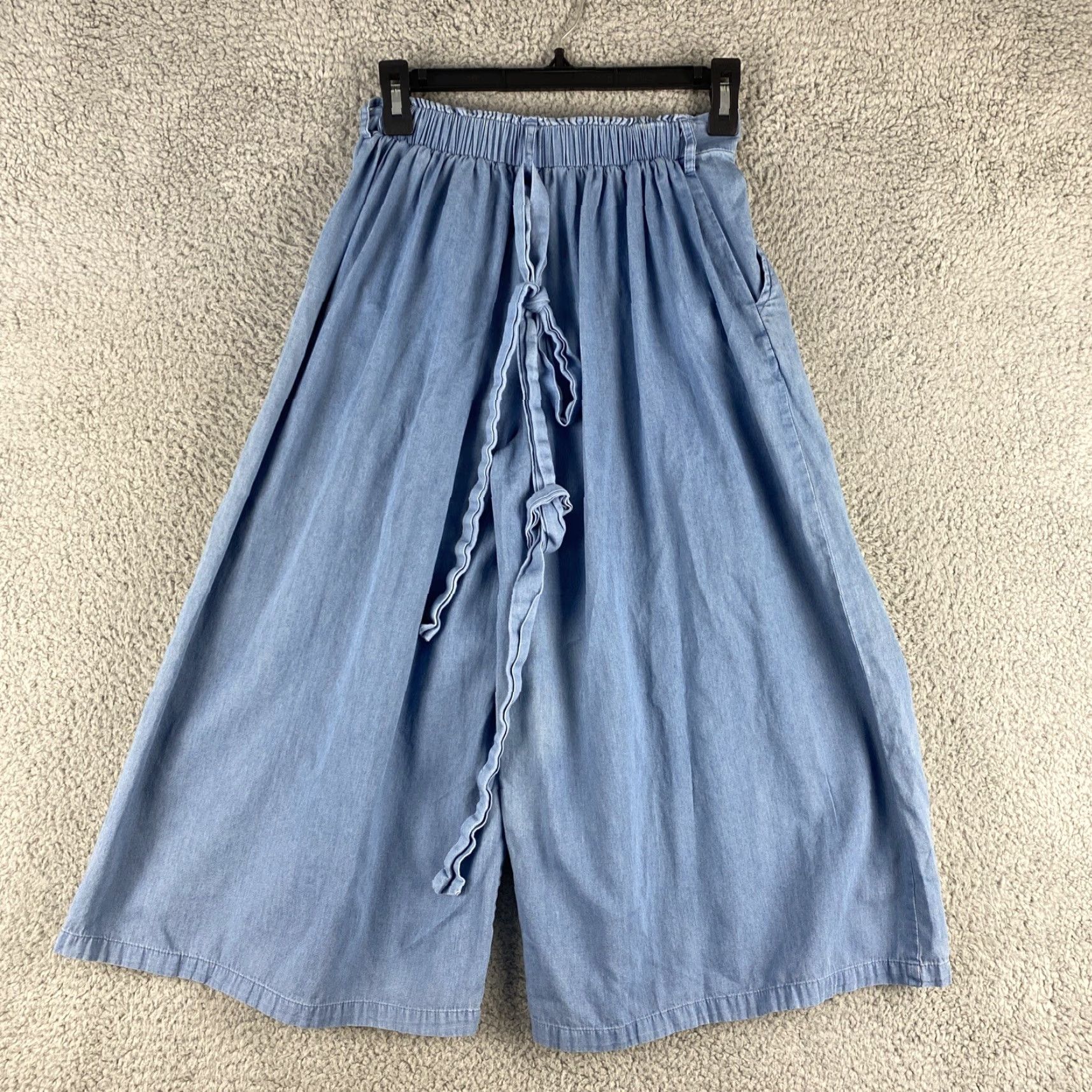 Vintage Anotah Pants Women Cropped Flare Leg Medium Wash Size 30 Blue Casual Wide-Leg Size 30" / US 8 / IT 44 - 8 Thumbnail