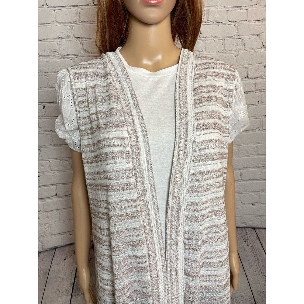 Calvin Klein Calvin Klein Knit Stripes Mélange Vest Duster One Size Size ONE SIZE - 3 Thumbnail