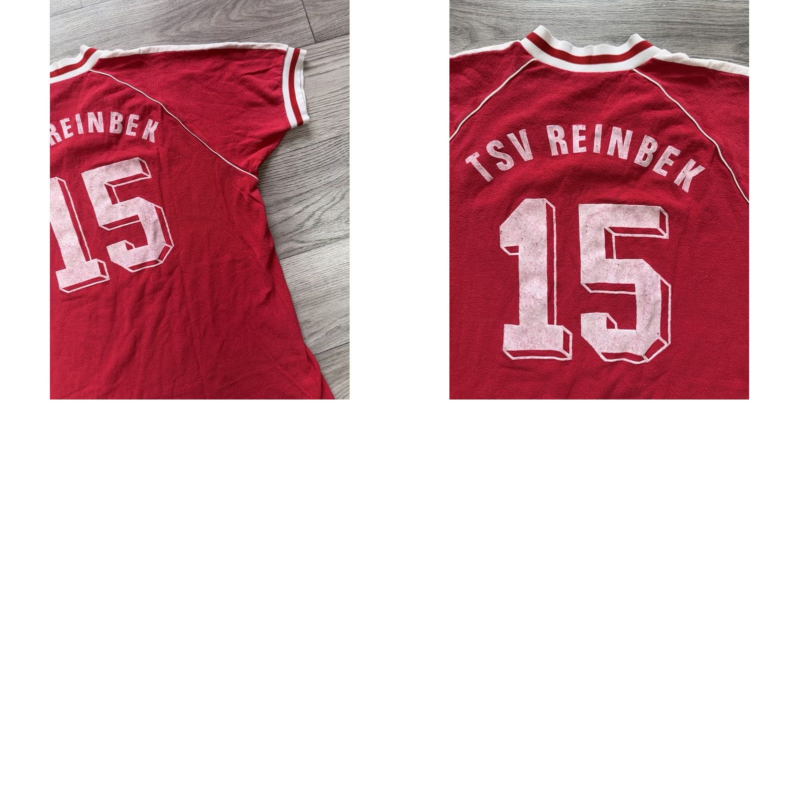 Erima TSV REINBEK 1980s #15 Jersey Shirt ERIMA Size L Red Men Short Sleeve Football Soccer T-Shirt Size US L / EU 52-54 / 3 - 9 Thumbnail