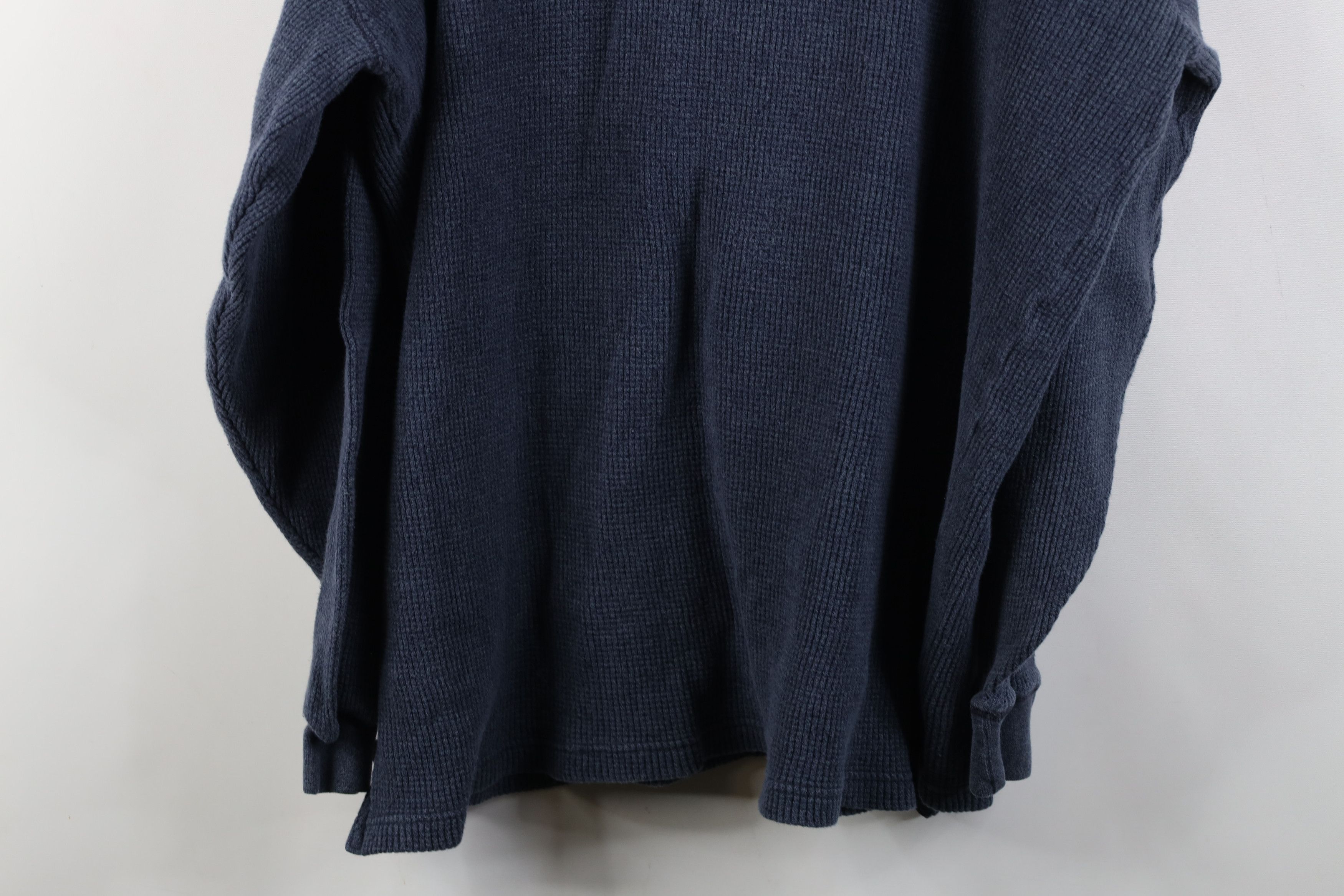 Vintage Vintage 90s Y2K Streetwear Knit Henley T-Shirt Blue USA Size US L / EU 52-54 / 3 - 11 Thumbnail