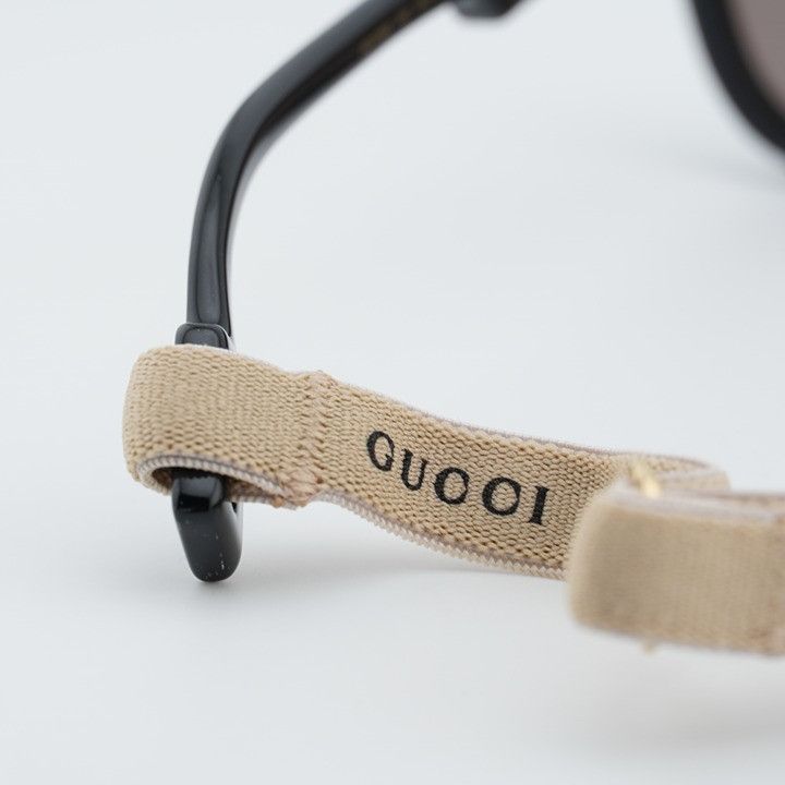 Gucci Gucci GG1238S 002 Sunglasses Black Square Frame, Blue Lenses Size ONE SIZE - 8 Thumbnail
